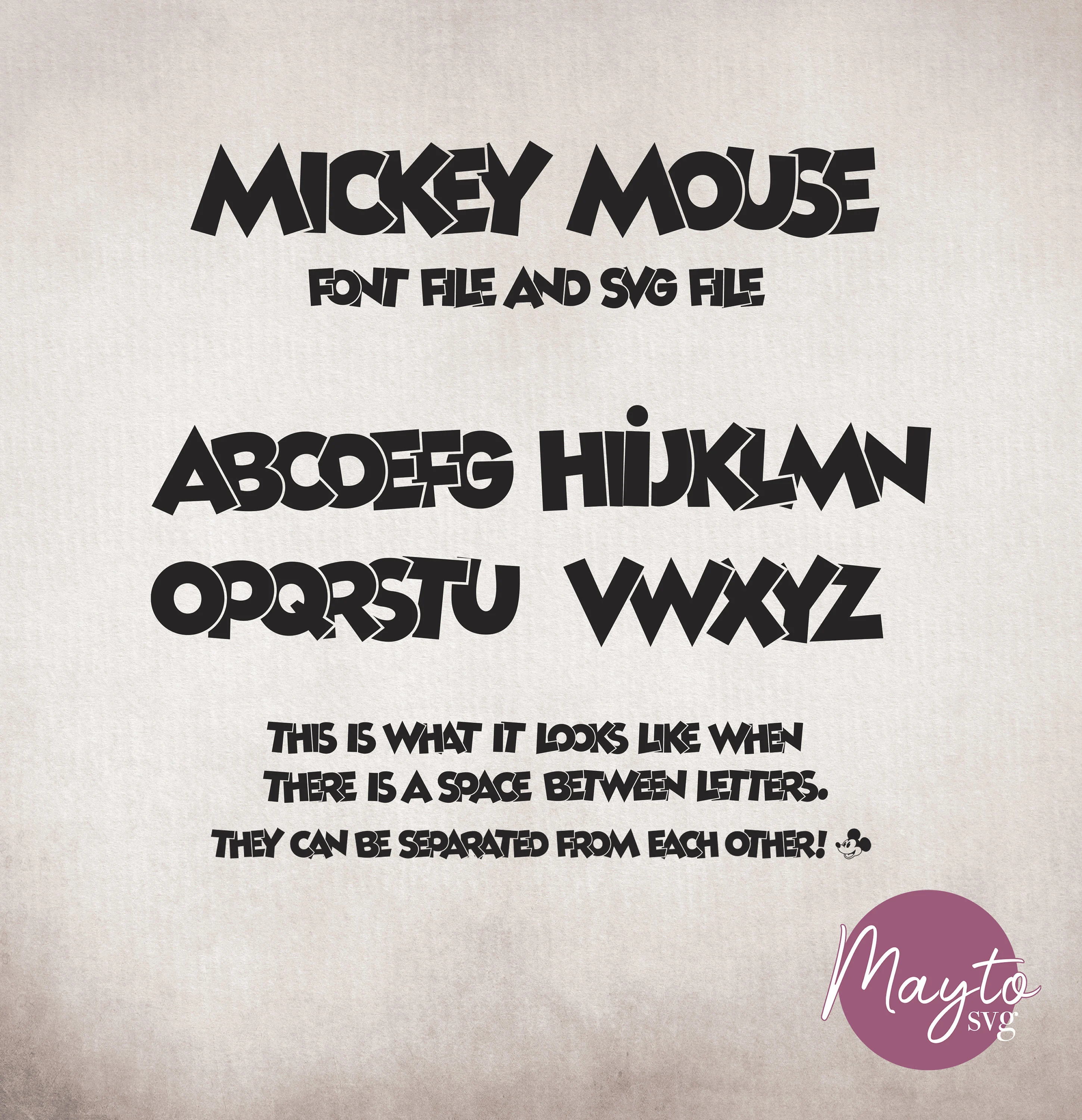 Retro Mouse Alphabet Font SVG Cut File (Digital Download)