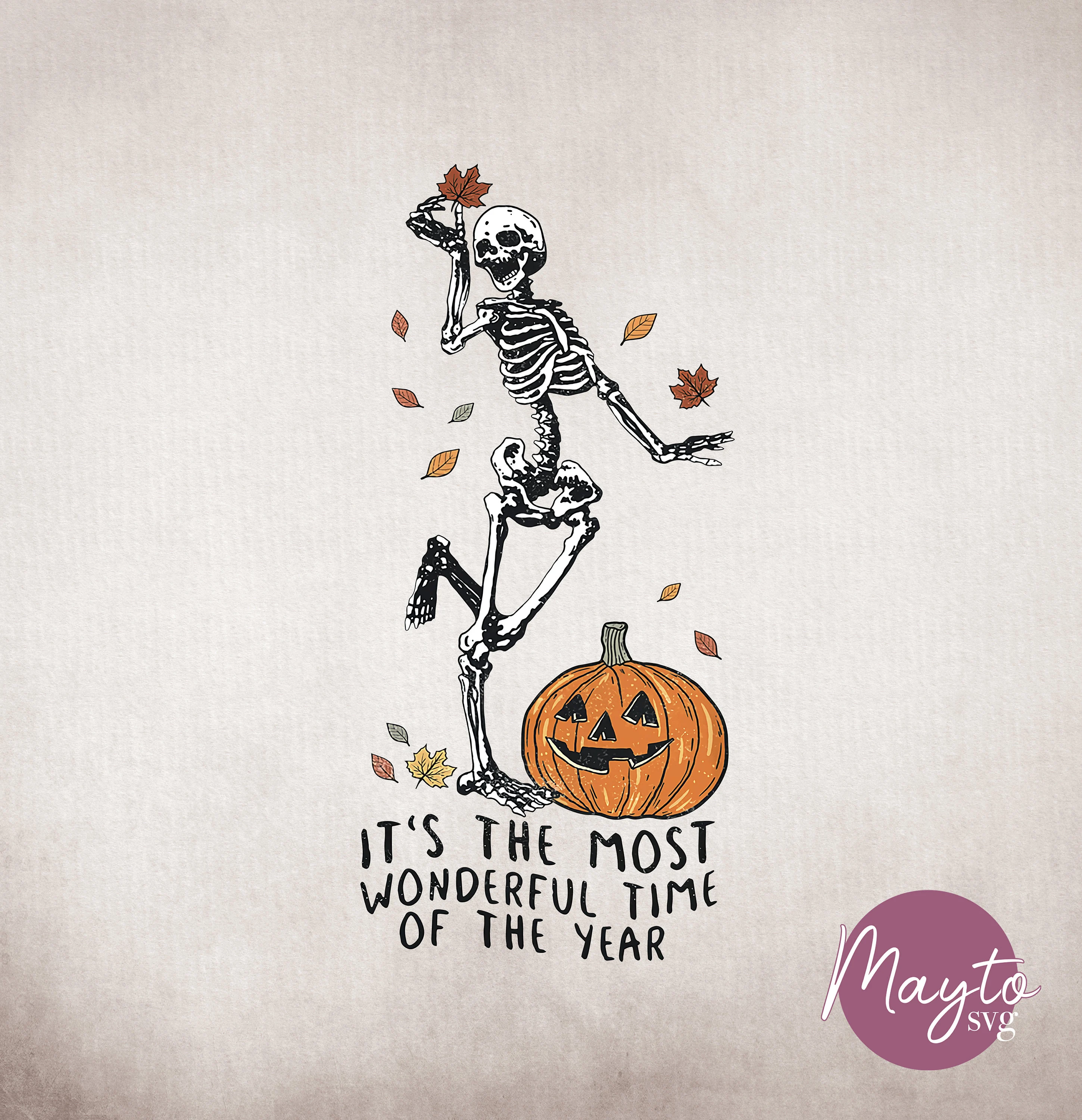 Dancing Skeleton Halloween PNG: Spooky Clipart (Digital Download