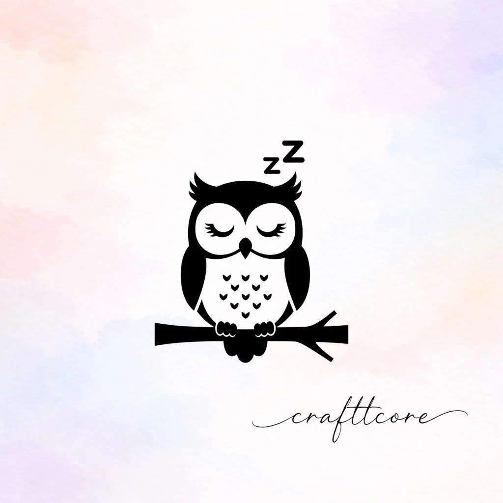 Sleepy Owl SVG | Woodland Nursery Art, Baby Shower Decor (Digital Download)