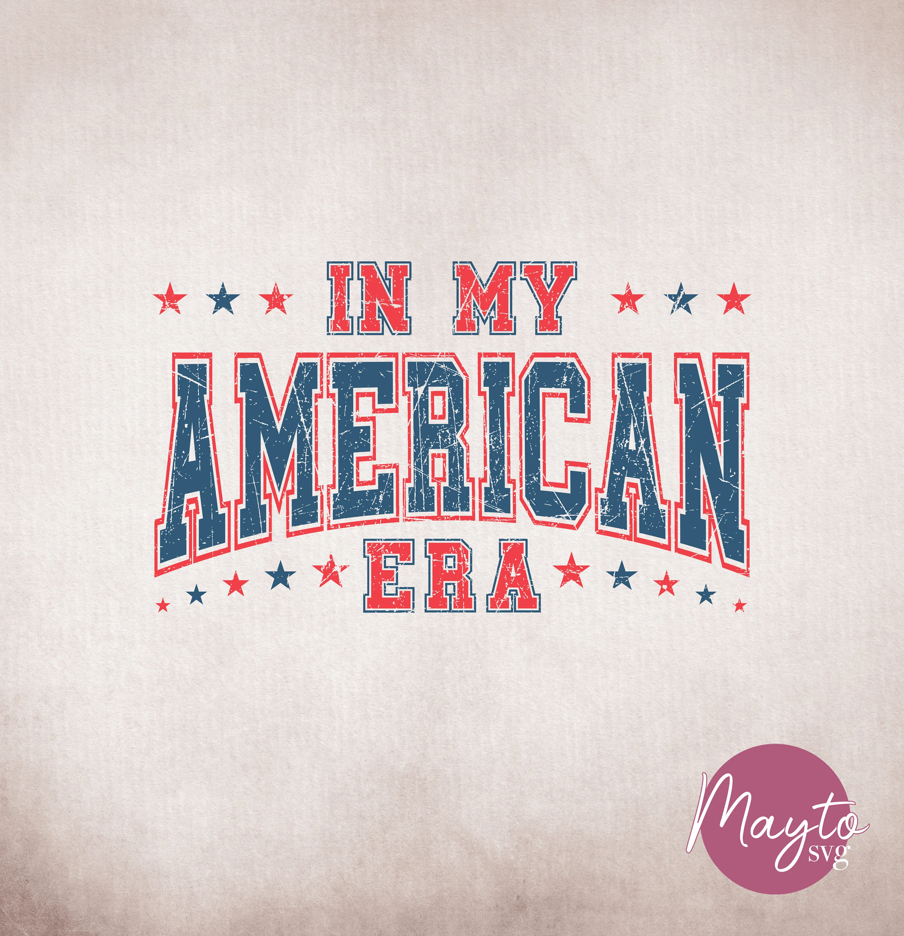 Retro In My American Era PNG: 4th of July Design (Digital Download)
