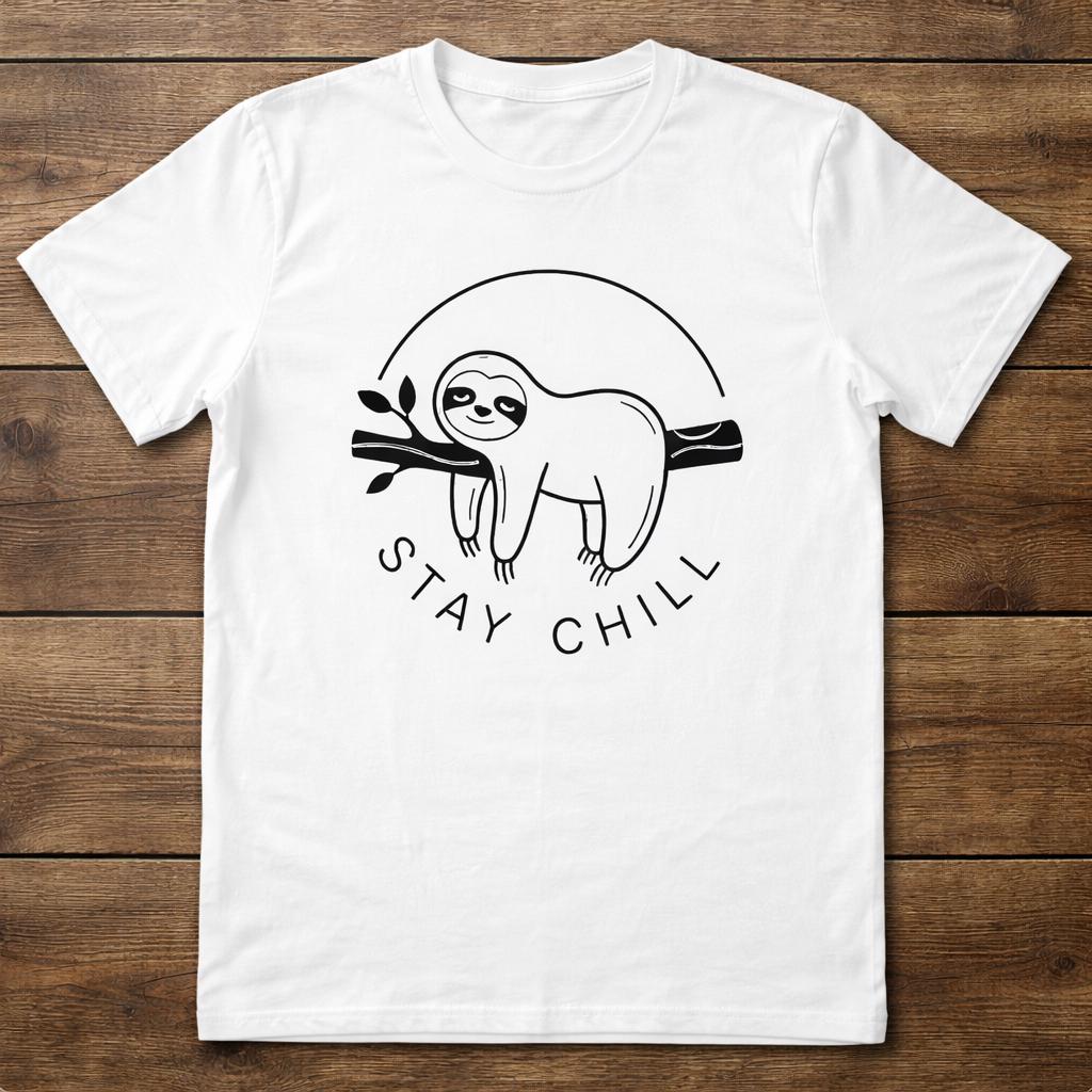 Minimalist Sloth SVG | Animal Vector Art, Sloth Shirt Design (Digital Download)