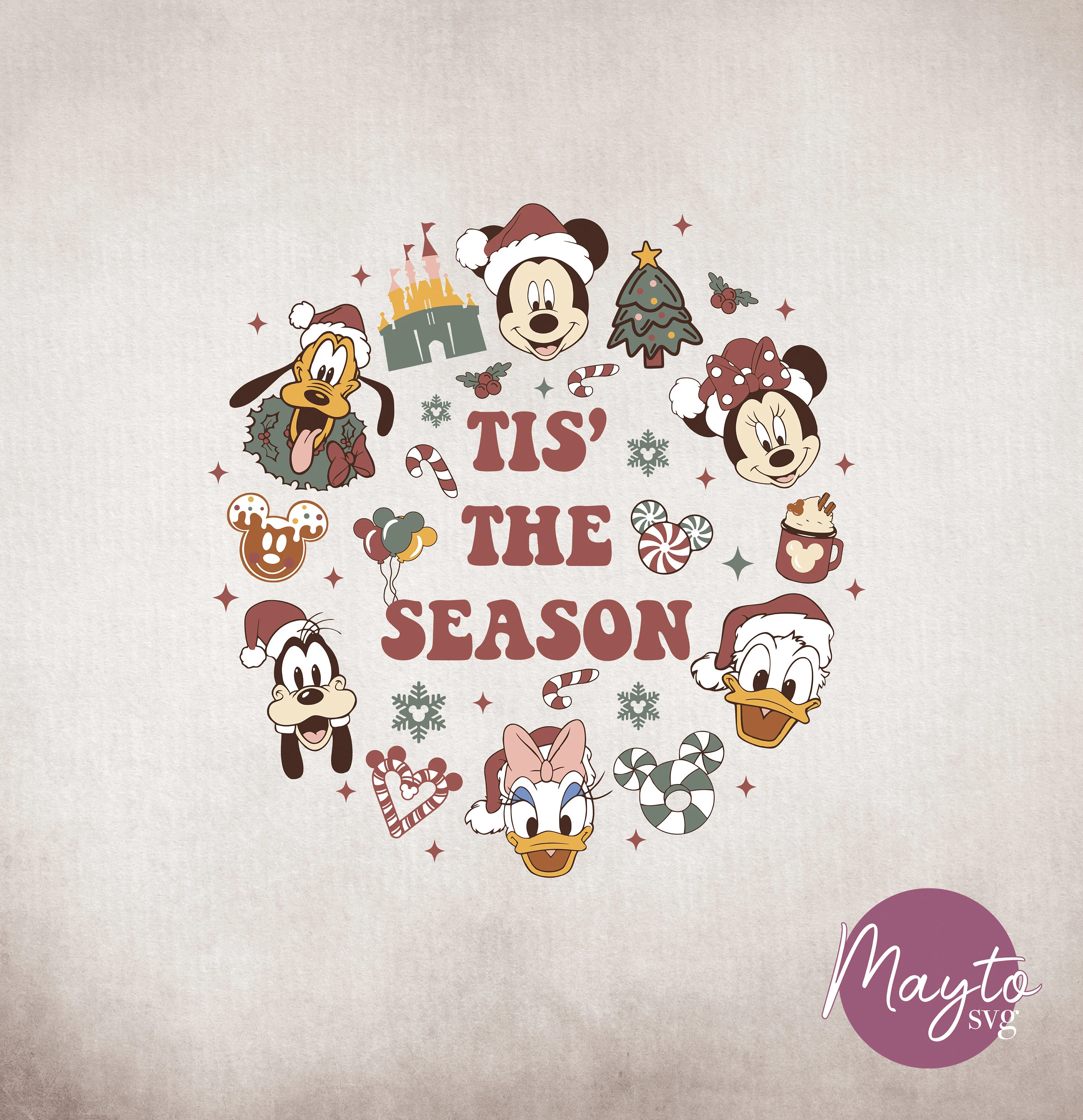 Christmas Mouse Friends PNG: Family Shirt Design (Digital Download)