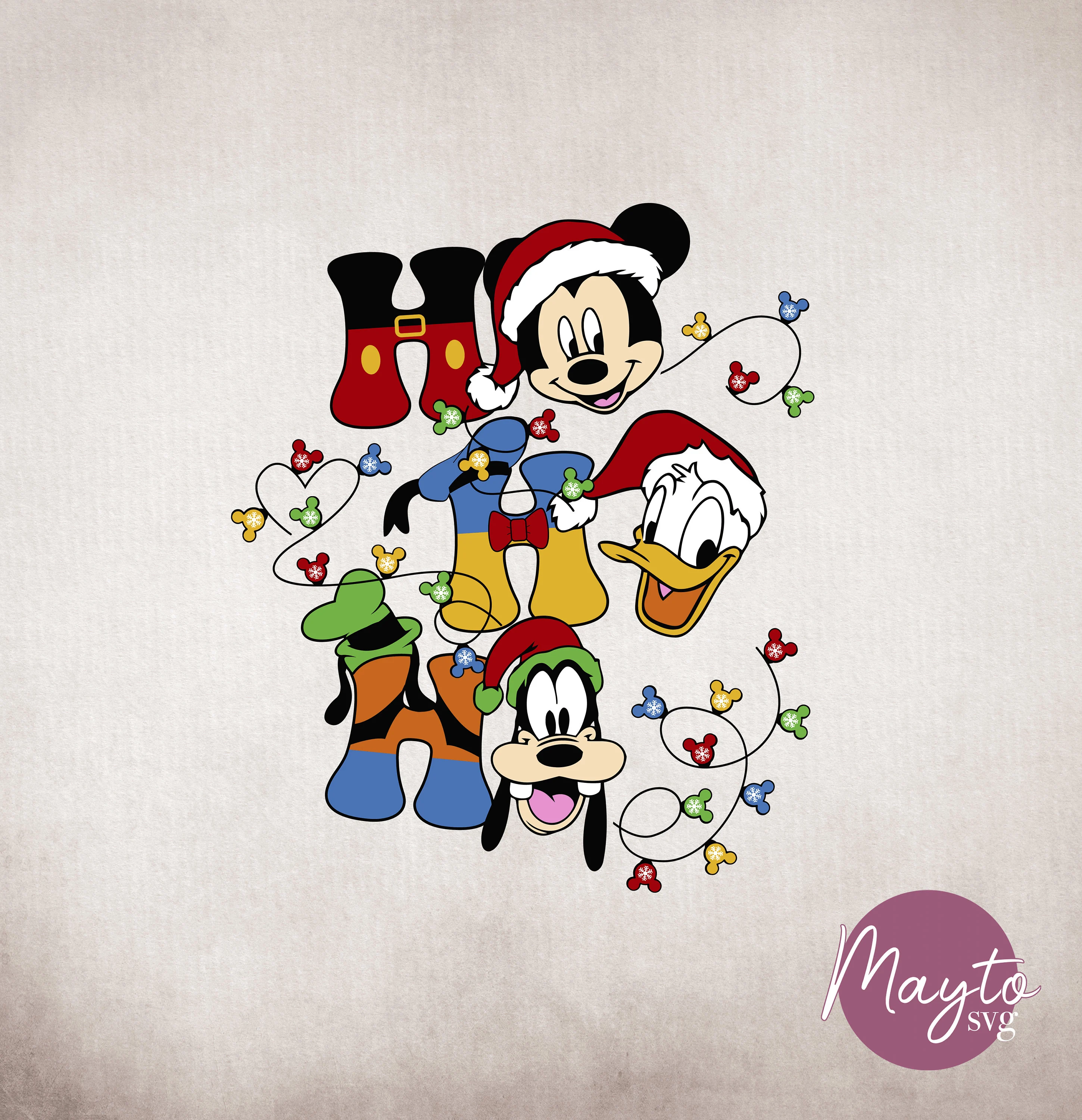 Christmas Mouse Friends PNG: Holiday Shirt Design (Digital Download)