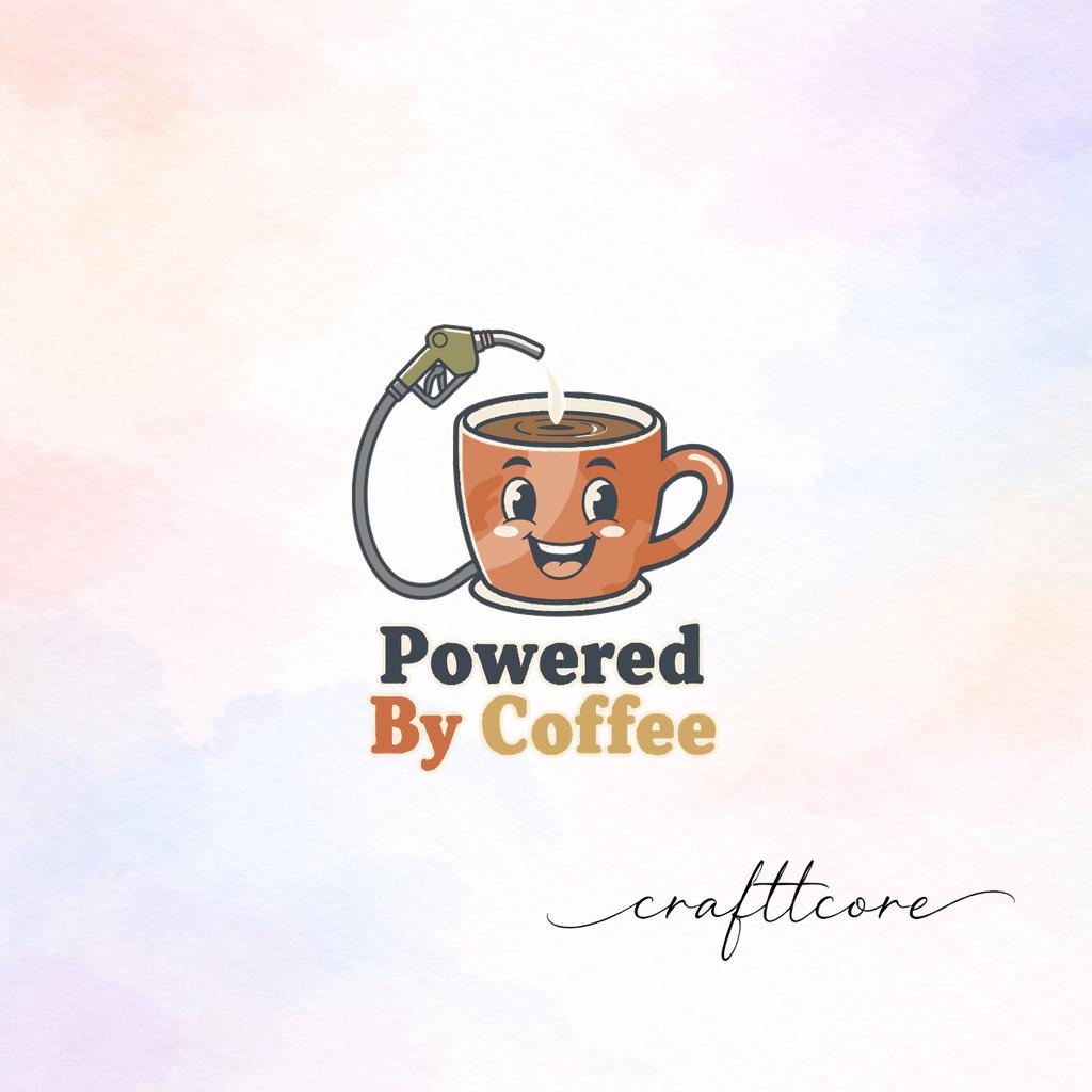 Retro Coffee Mascot SVG, Vintage Gas Station Character, Playful Clipart (Digital Download)