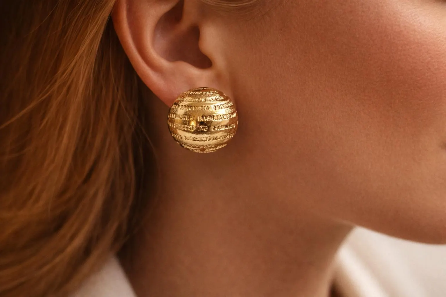Gold Dome Earrings • Textured Statement Studs • Chunky Gold Jewelry • Bold Retro Style • Luxury Gift for Her • Mothers Day Gift