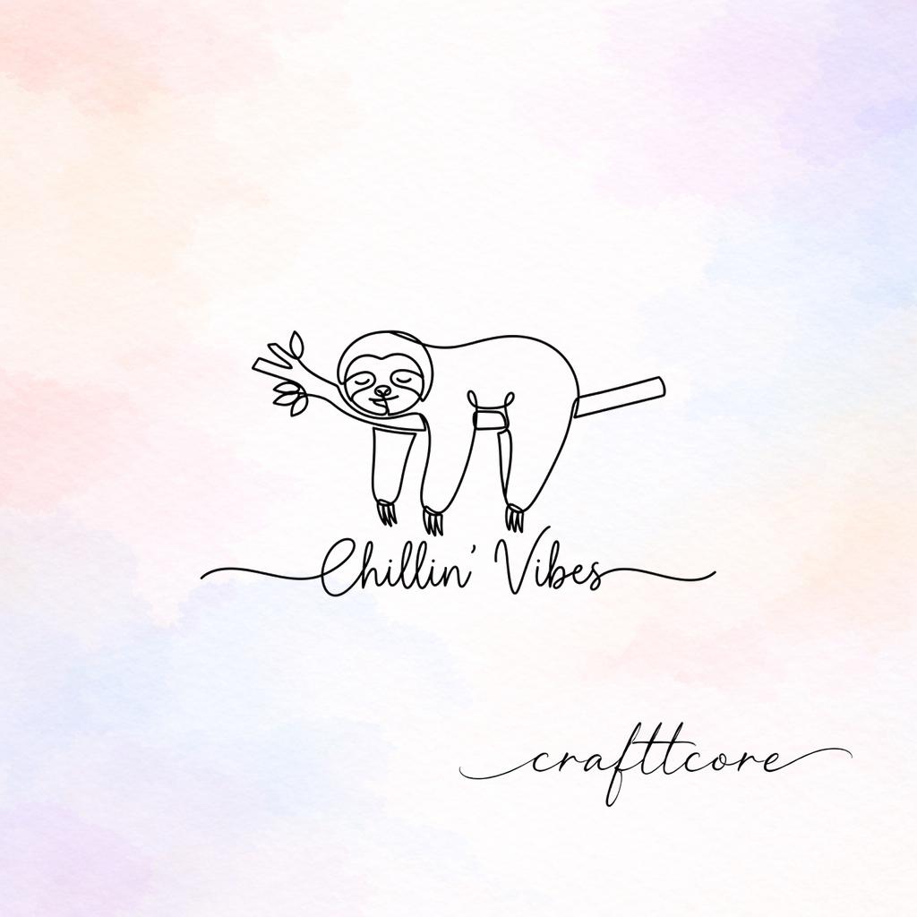 Sleepy Sloth SVG | Chillin Vibes Cut File (Digital Download)