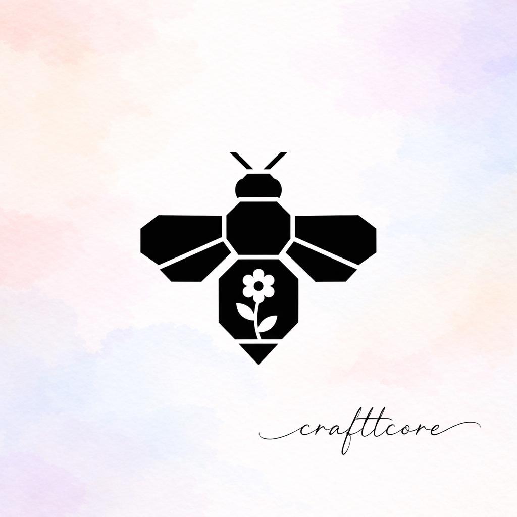Geometric Bee SVG Cut File | Minimalist Insect Design (Digital Download)