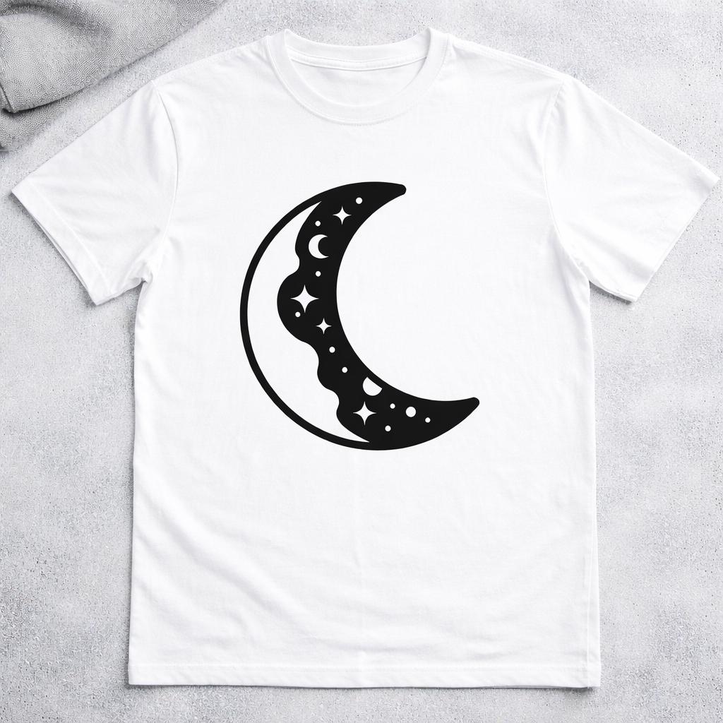 Dark Crescent Moon SVG | Moon Outline Decor, Witchy Clipart (Digital Download)