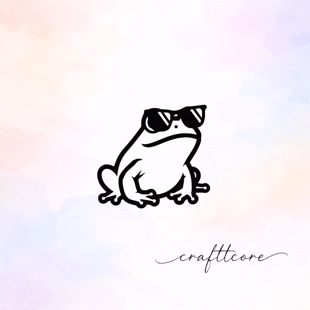 Retro Frog SVG | Shades Silhouette, Cricut Shirt Design (Digital Download)
