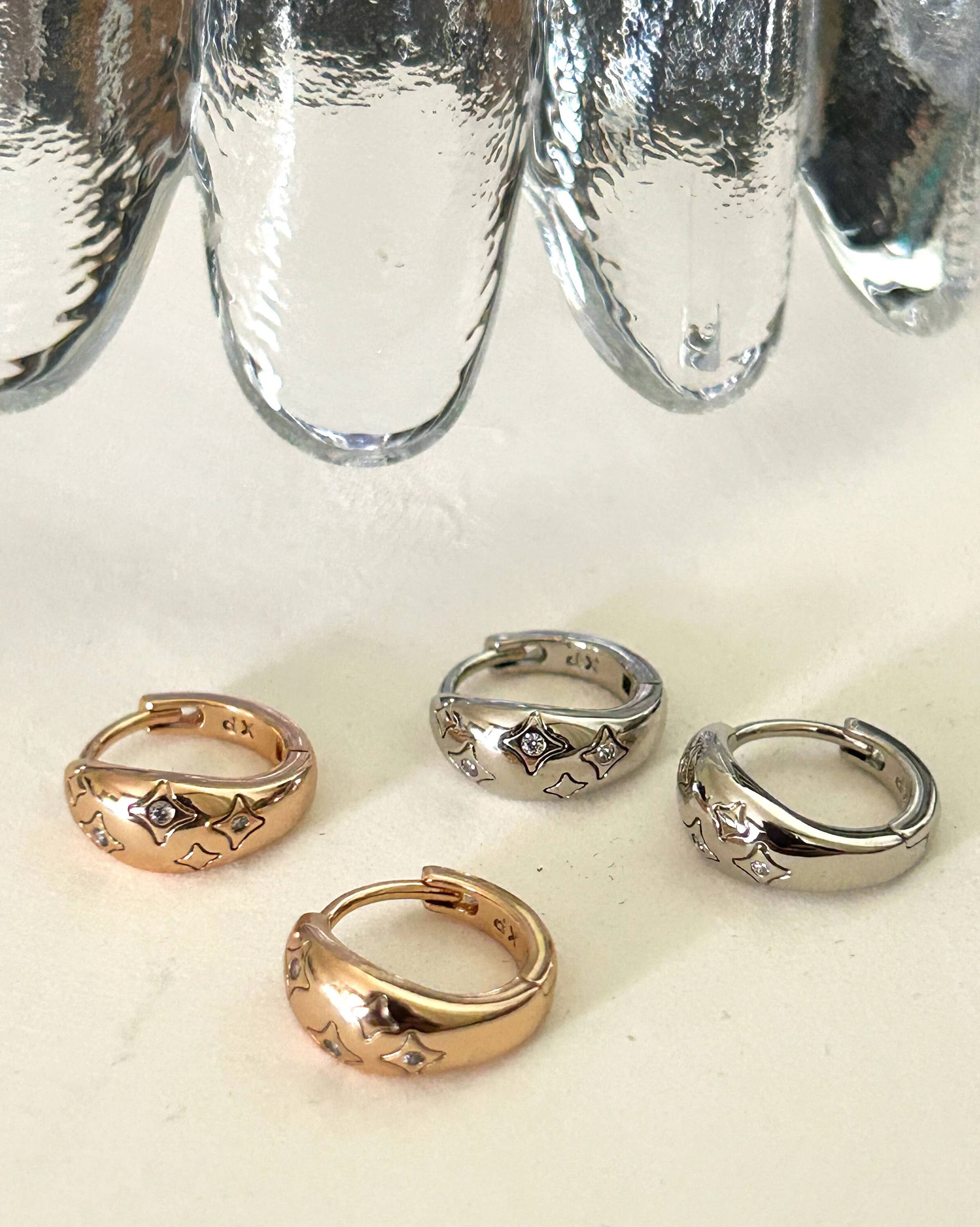 Sleeper Earrings, Dainty Zircon Celestial Huggie Earrings, Everyday Earrings,