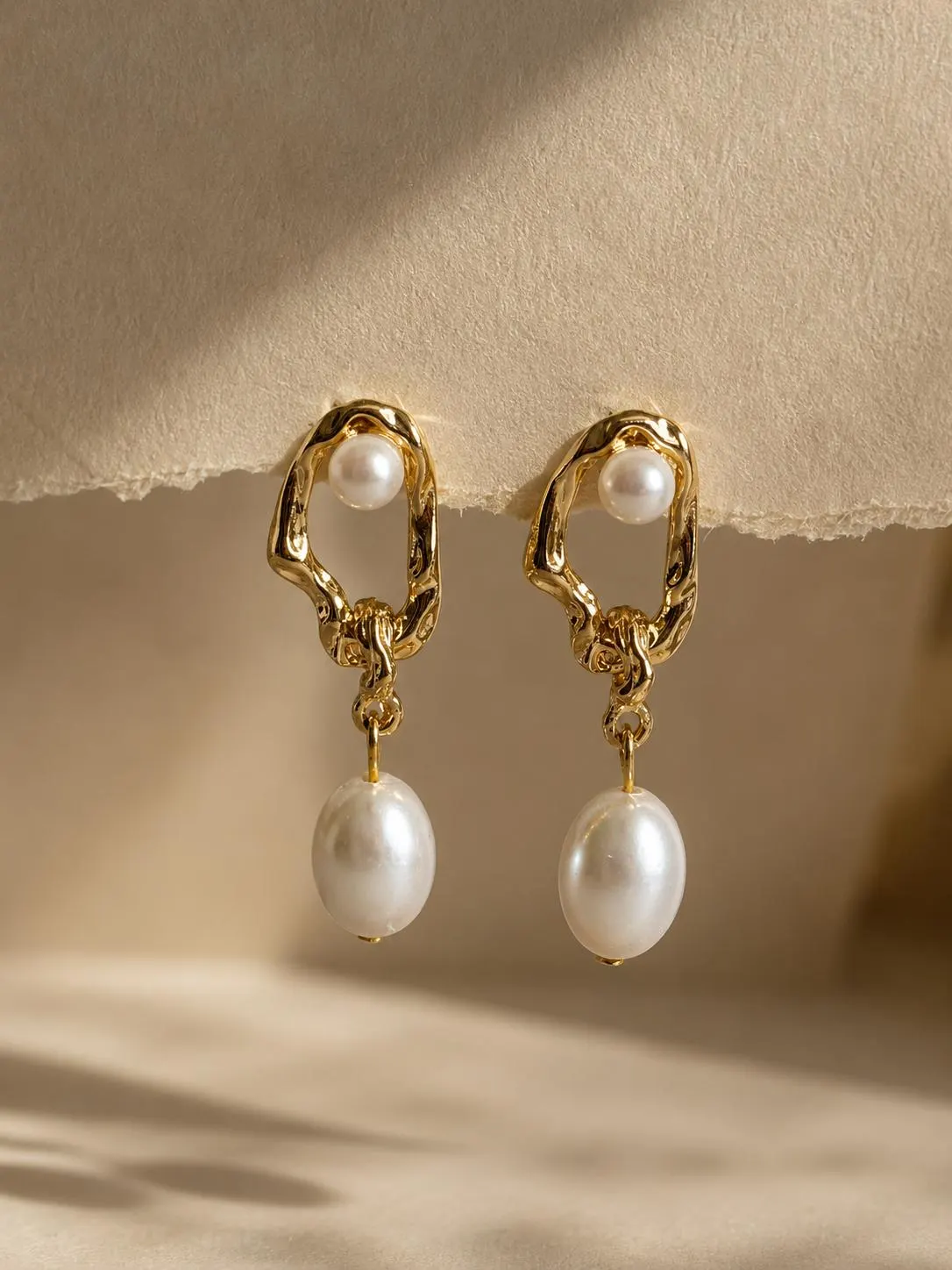 Pearl Drop Earrings • Gold Pearl Earrings • Baroque Pearl Earrings • Dangle Pearl Earrings • Statement Earrings • Bridal Earrings