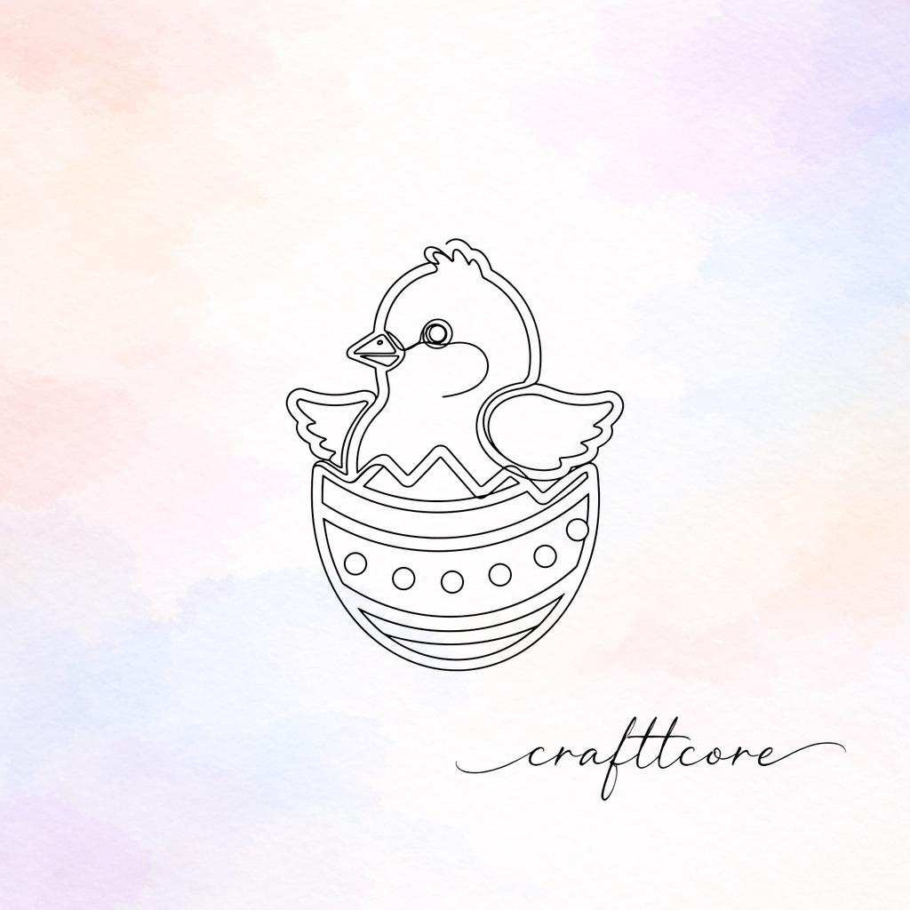 Hatching Chick SVG | Easter Apparel Design, Minimalist Vector Download (Digital Download)