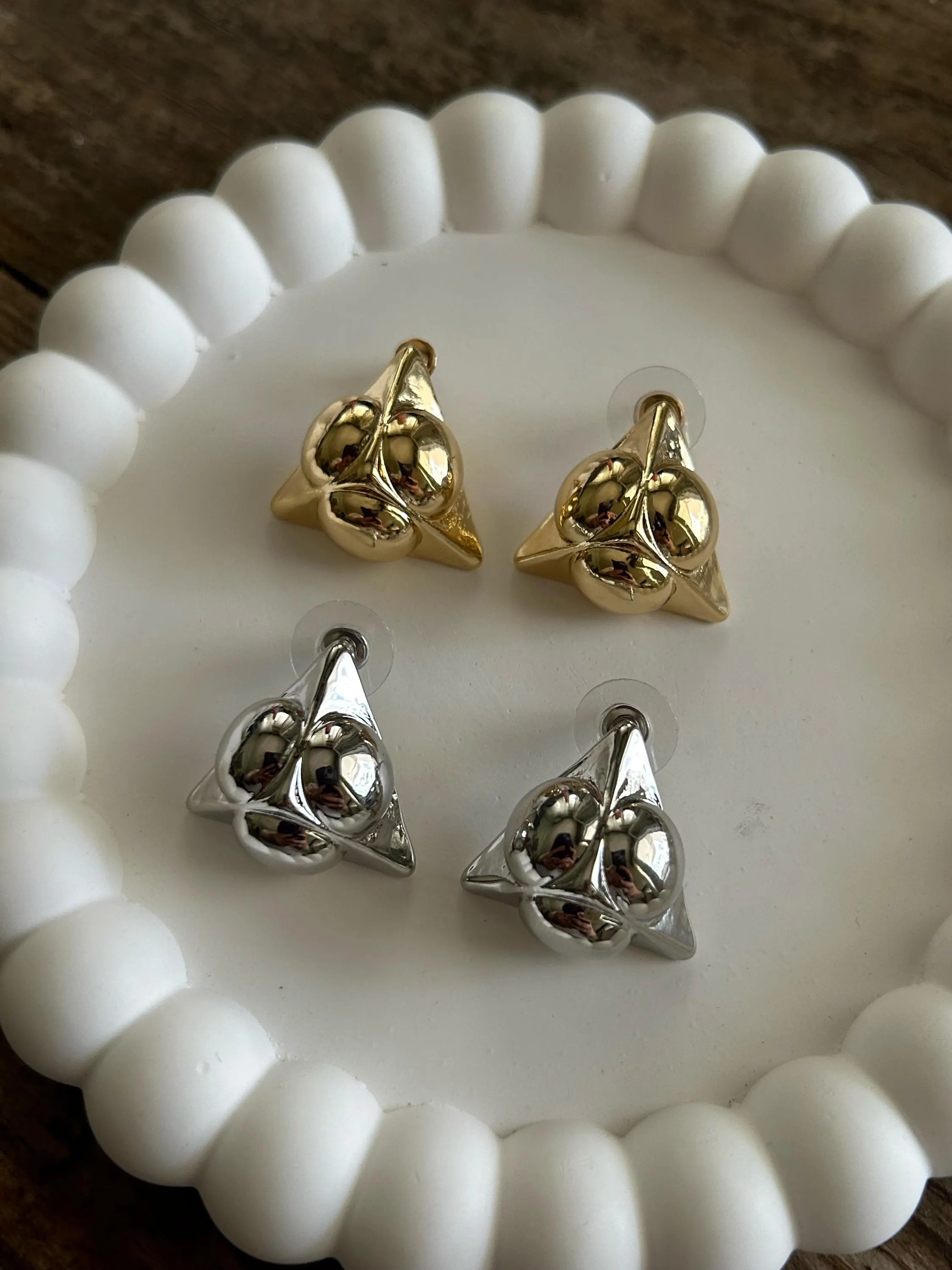 Triangle Earrings, Geometric Earrings, Gold Bold Earrings, Silver Earrings, Trendy Earrings, Y2K Earrings, Gift For Her, Unique Earrings