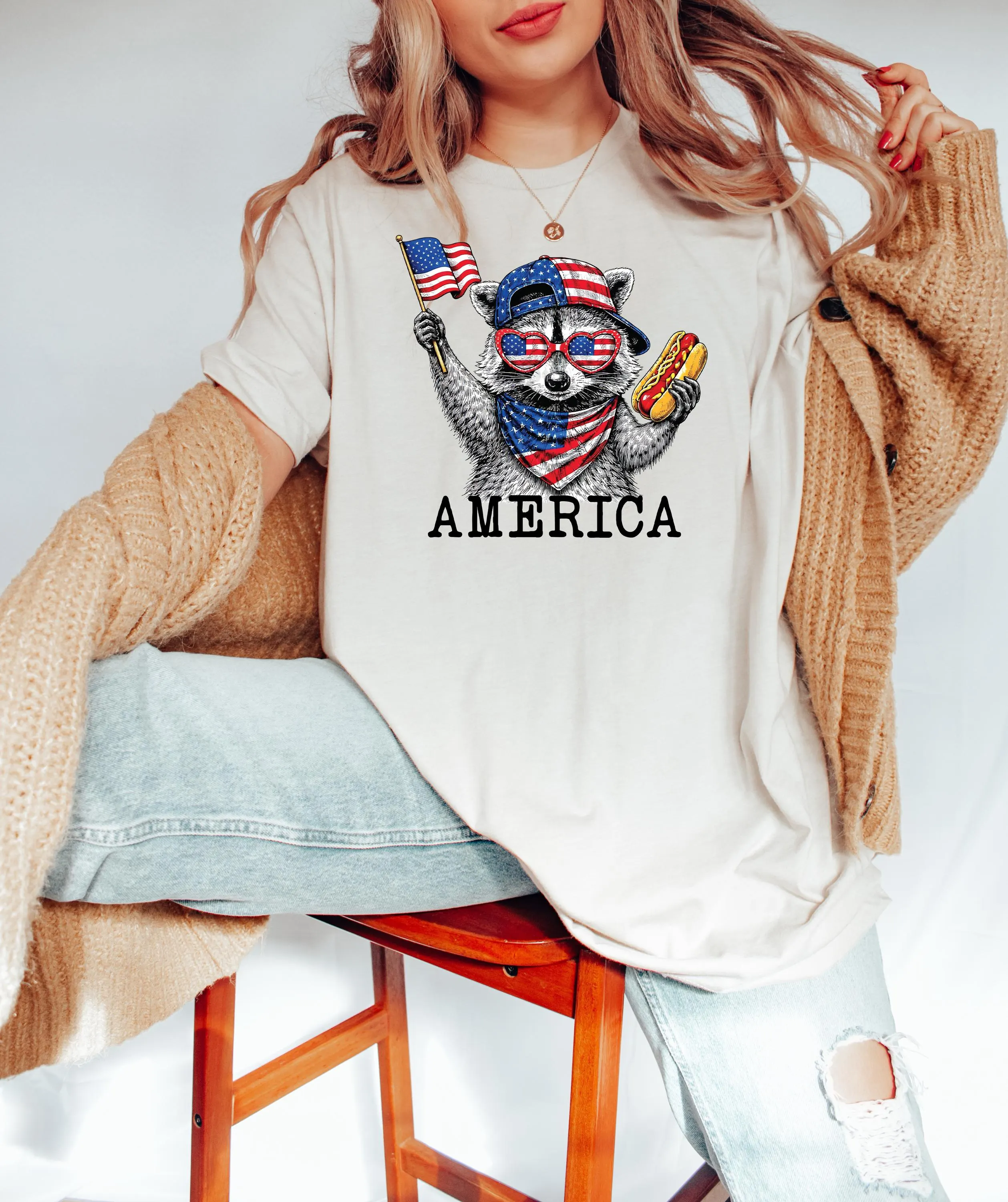 Patriotic Raccoon PNG Bundle, America Raccoon PNG, 4th of July Shirt Design, Funny USA Raccoon Sublimation, Independence Day Png