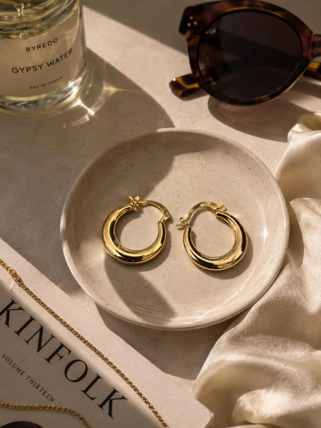 Small Hoop Earrings • Gold Minimal Hoop • Waterproof Earrings • French Huggies
