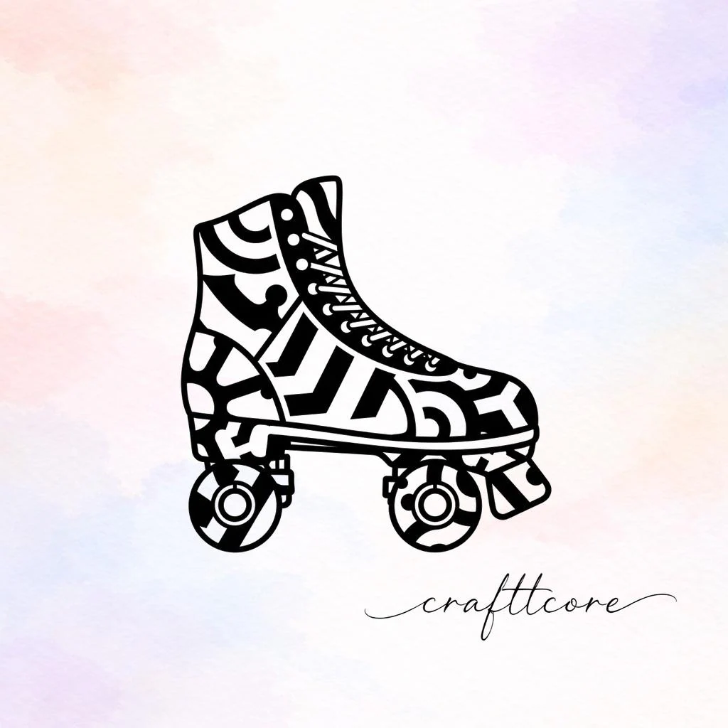 Roller Skate SVG | Retro Cut File for Apparel, Wall Art (Digital Download)