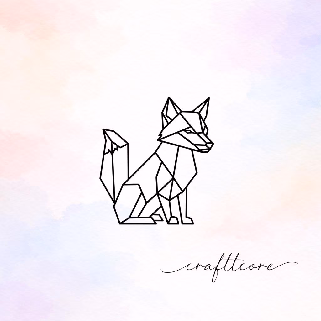 Geometric Fox SVG | Fox Silhouette Art, Woodland Nursery Decor (Digital Download)