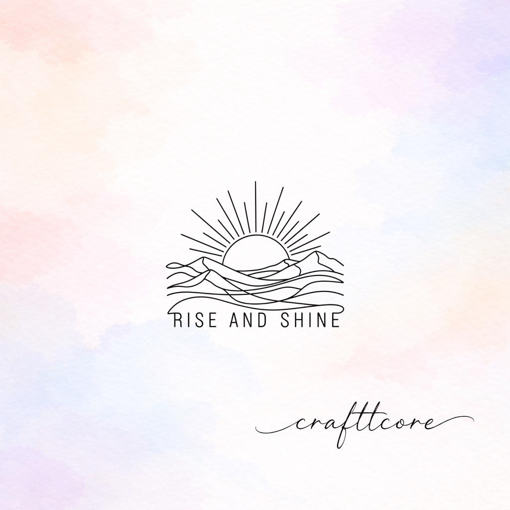 Sunrise Mountains SVG | Minimalist Line Art, Boho Mountain Design (Digital Download)