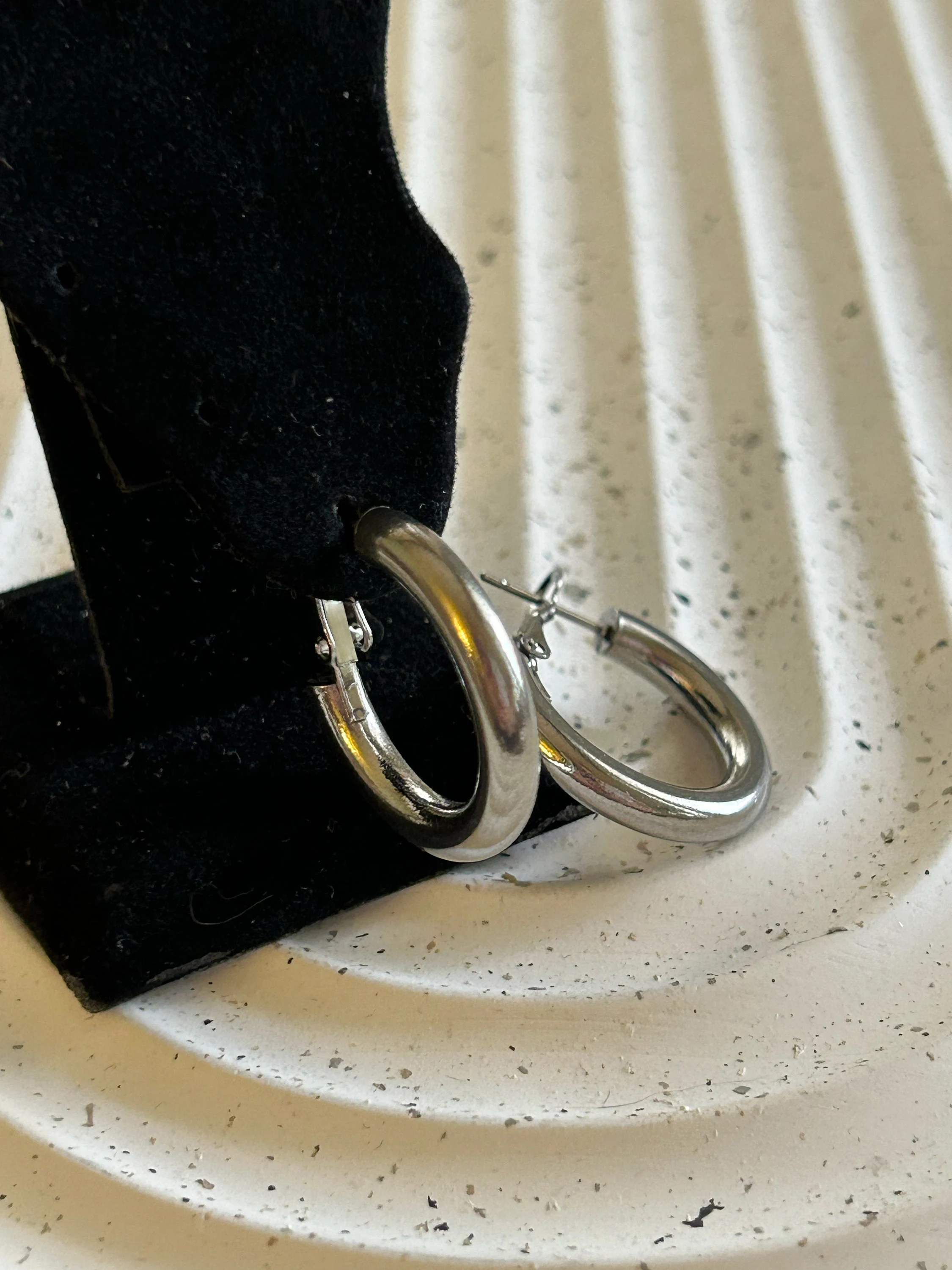 Tiny Silver Hoop Earrings, Nickel-Free, Minimalist Style