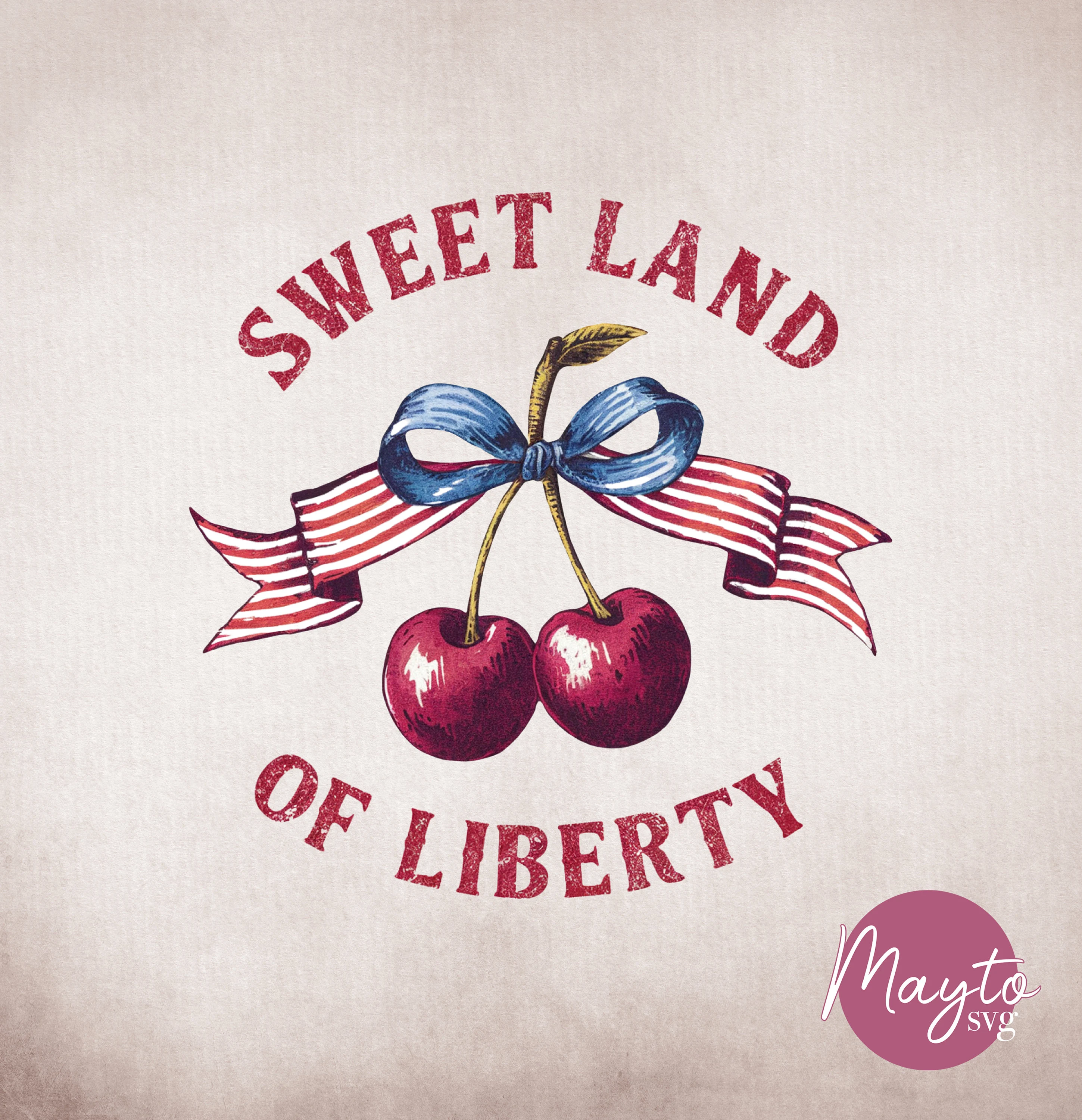 Retro 4th of July PNG: Sweet Land of Liberty (Digital Download)