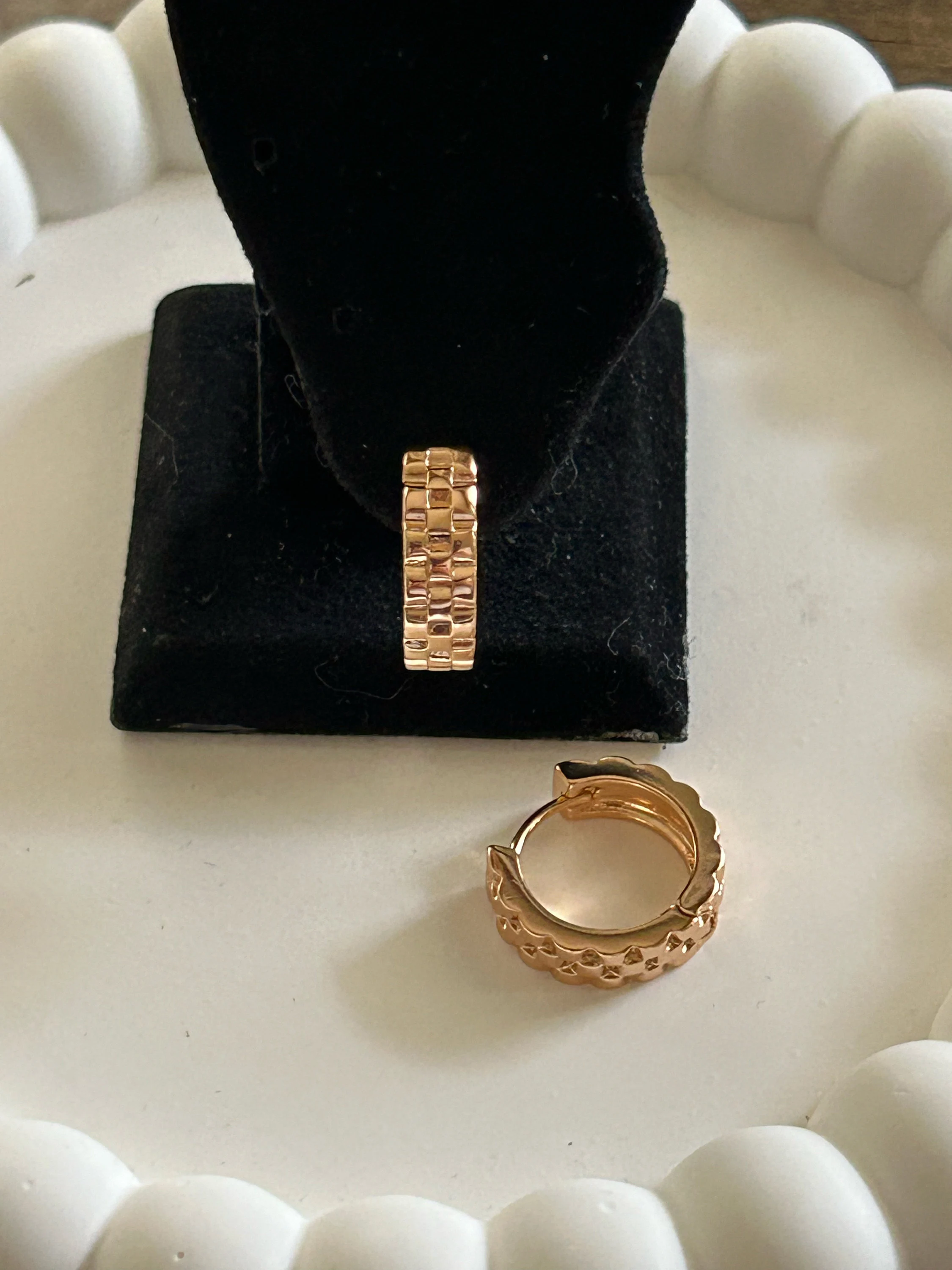 Small Hoop Earrings, Rose Gold Hoops, Huggies, Waterproof Earrings, Titanium Earrings