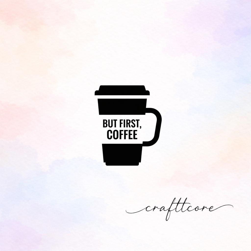 But First Coffee SVG | Funny Coffee Quote, Cricut Cut File (Digital Download)