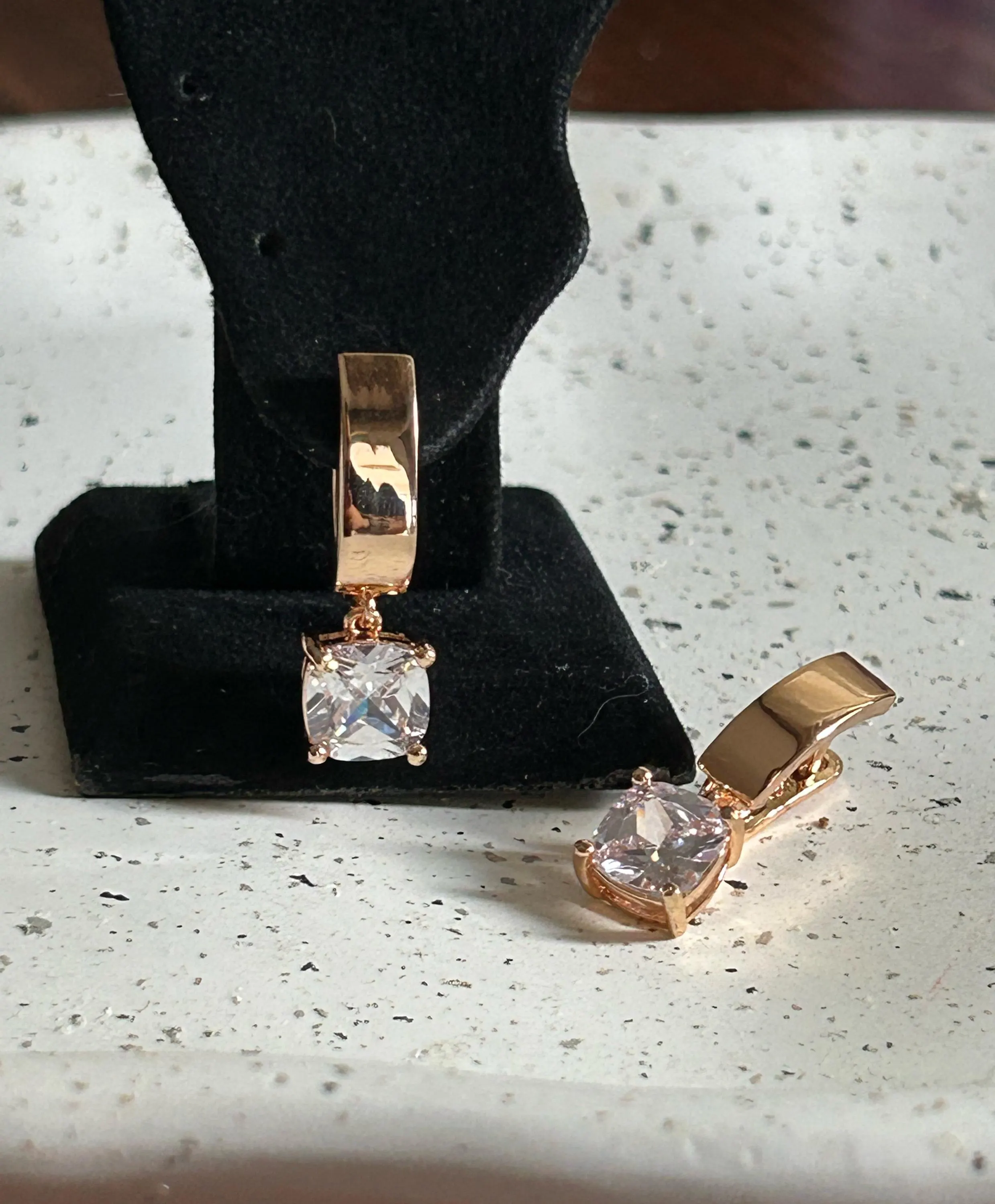 Diamond Huggies • Gold Huggie Earrings • Bridal Diamond Earrings • Dainty Earrings • Waterproof Jewelry