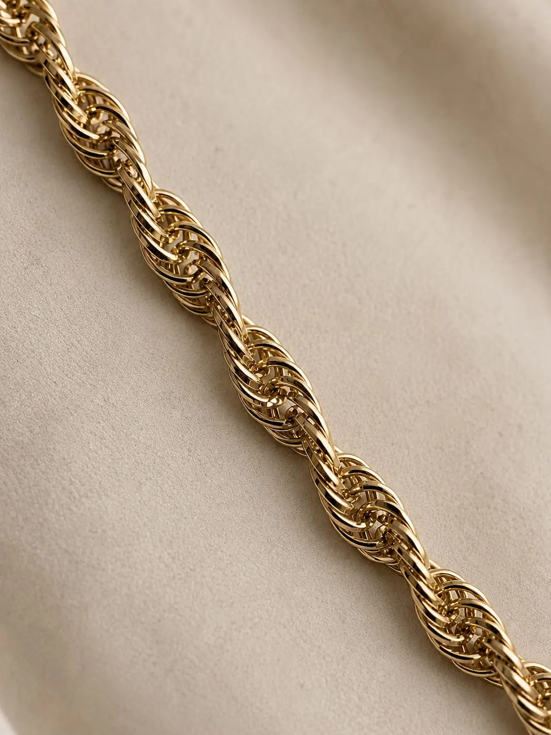 Rope Chain Necklace  • Gold 18K Plated • Waterproof Tarnish Resistant Minimalist Jewelry • Everyday Chains • Chain For Men & Women