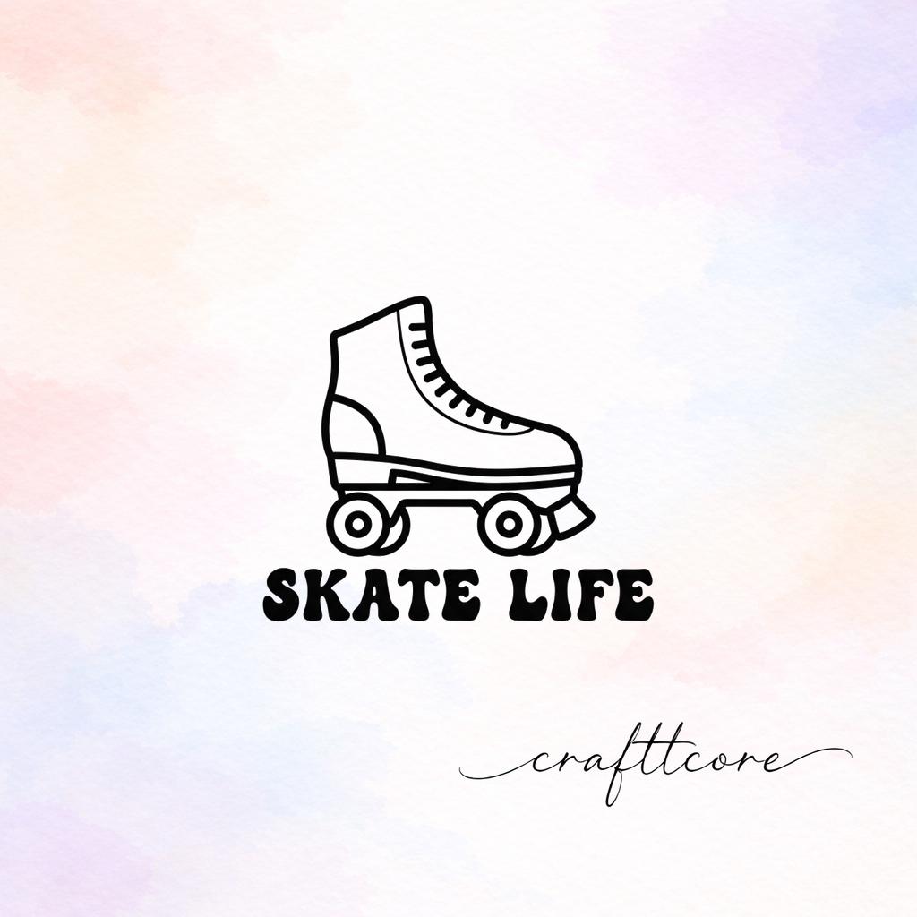 Retro Roller Skate SVG | Vintage 70s Skating Design, Cricut Cut File (Digital Download)