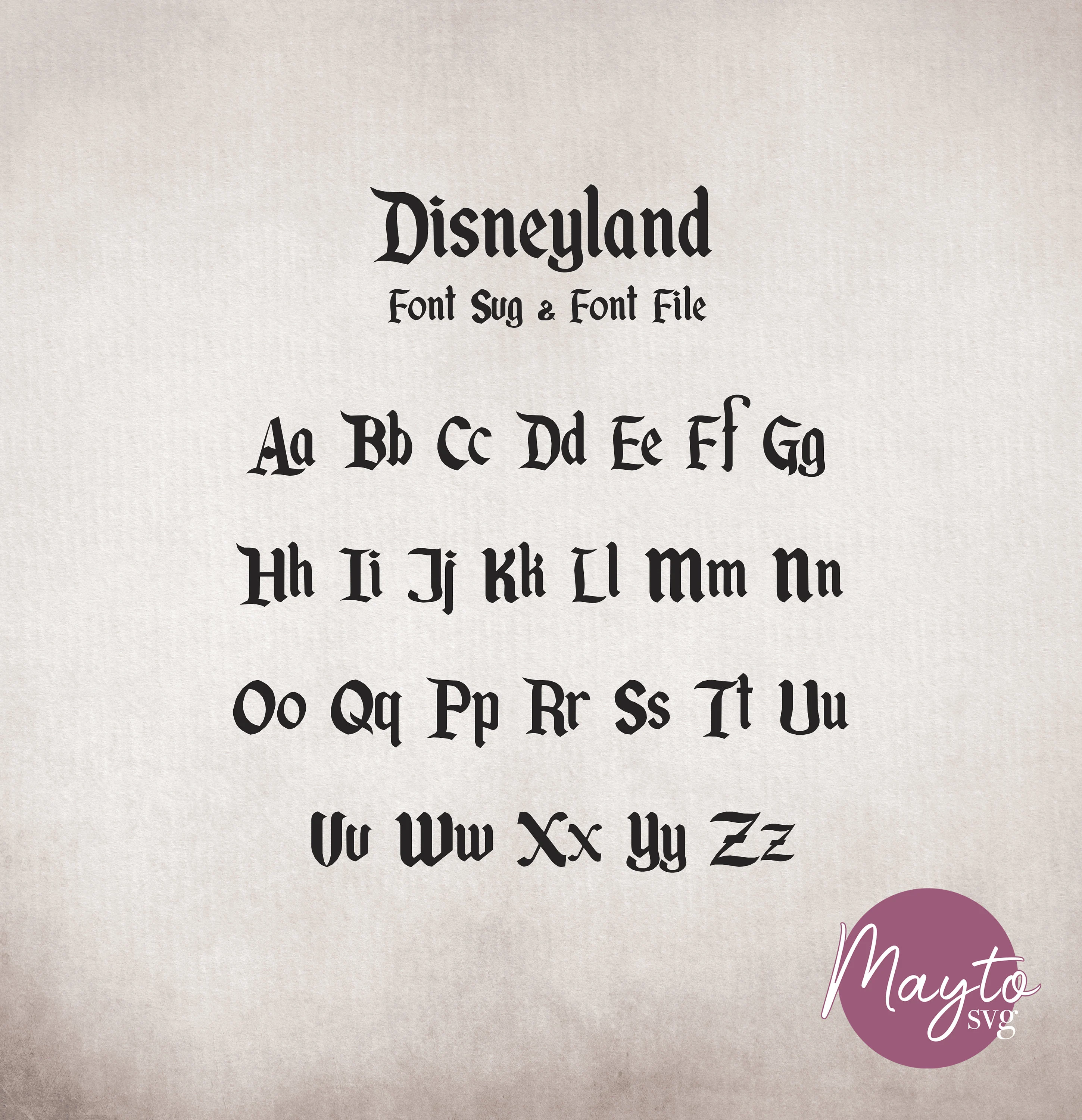 Disney Font Svg, Mickey Alphabet SVG, AI, TTF (Digital File)