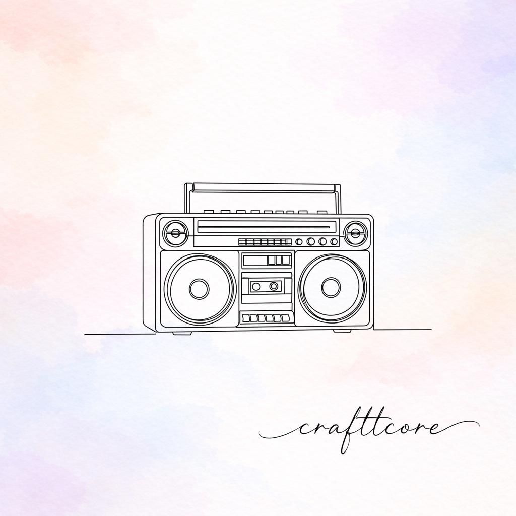 Retro Boombox Art SVG | Urban Music, Rap Style Cricut Cut File (Digital Download)