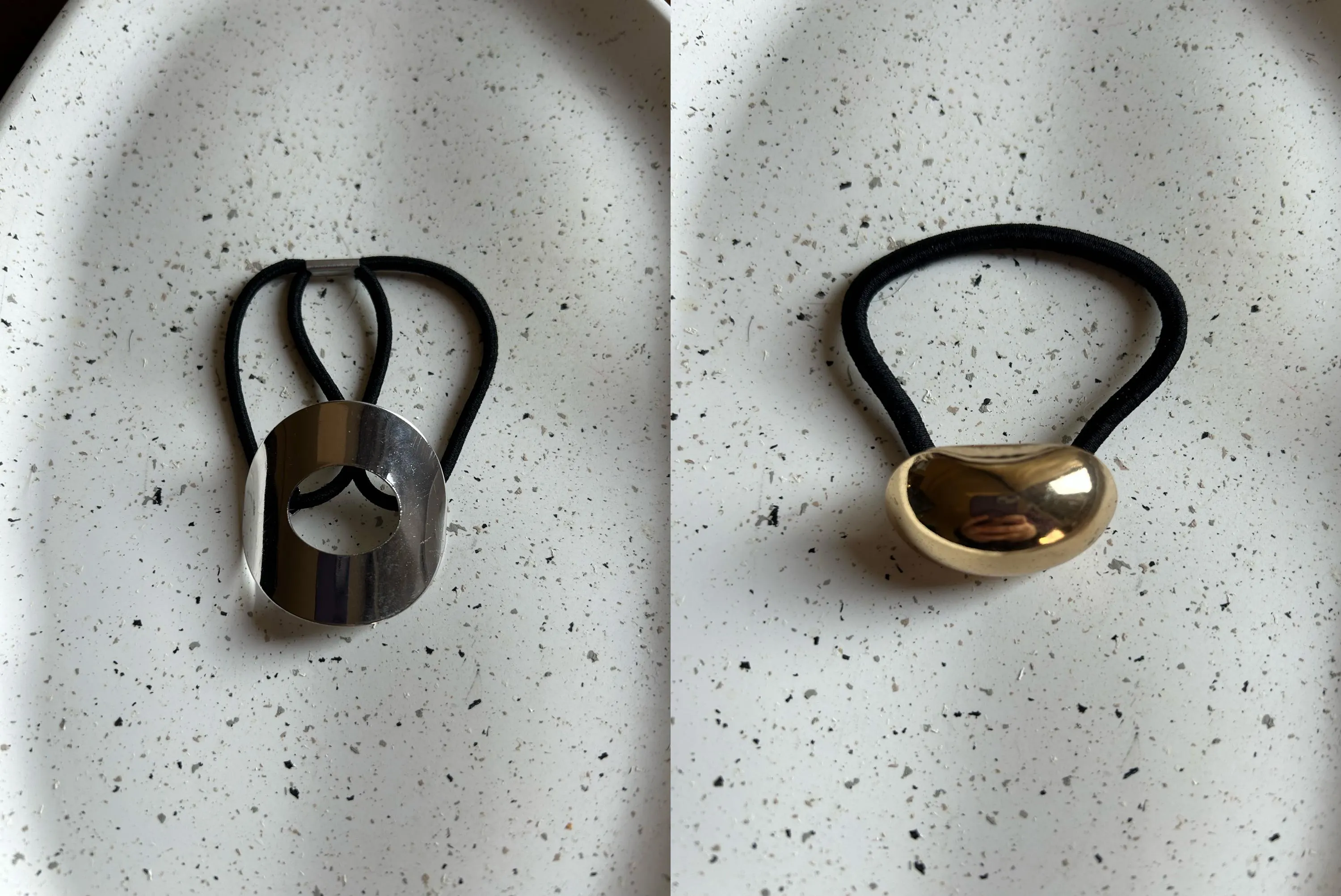 Minimalist Gold Hair Tie • Metal Ponytail Holder • Modern Hair Accessory • Gold Hair Cuff Elastic • Aesthetic Hair Tie • Gift for Her