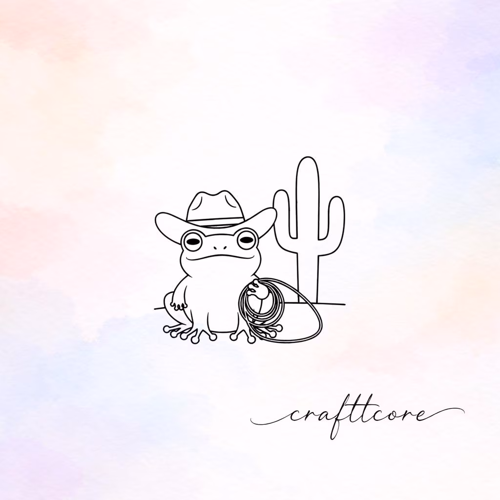Cowboy Frog SVG | Western Shirt Design, Desert Animal Clipart (Digital Download)