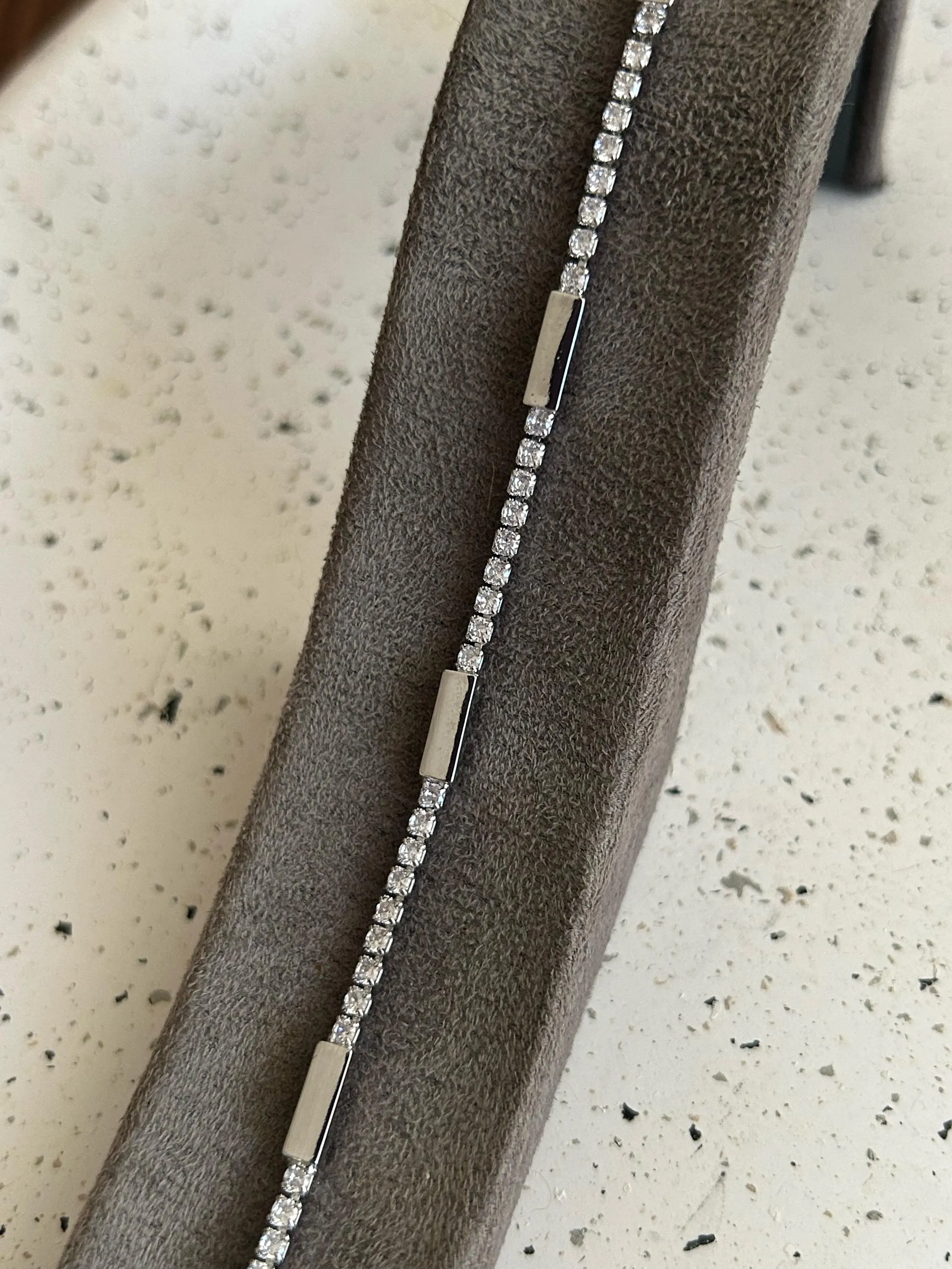 Tennis Bracelet, Silver Tennis, CZ Bracelet