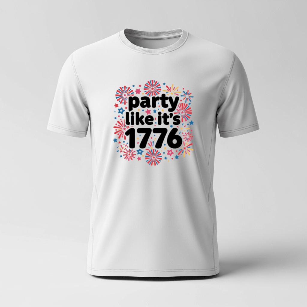 Party Like It’s 1776 PNG | Colorful Patriotic Poster, USA 250th Anniversary SVG (Digital Download)
