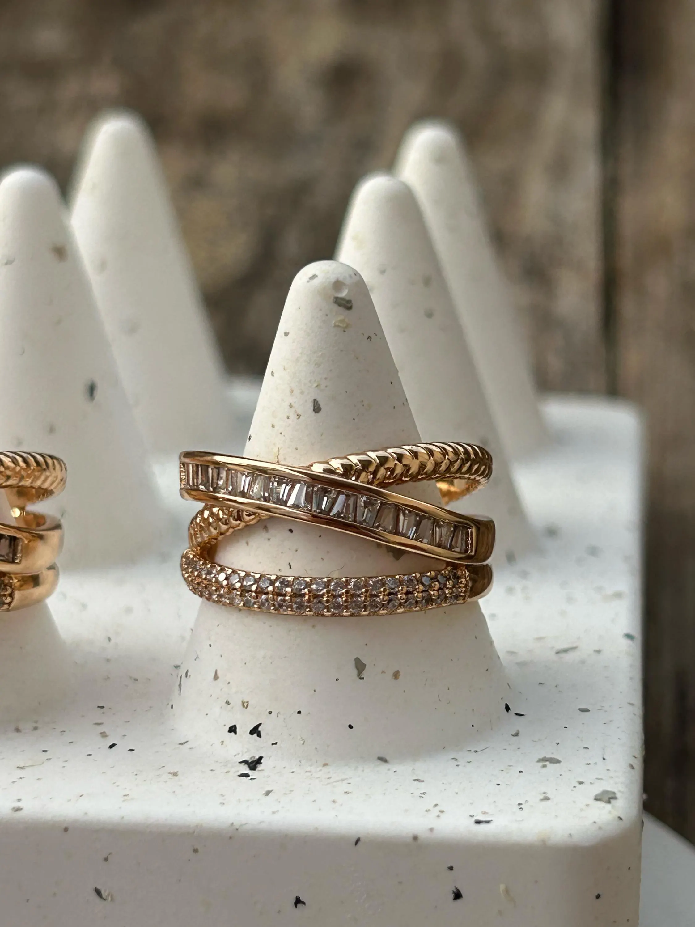 Minimalist Gold Ring, Gold Pave Zircon Ring, Gold Duo Ring, Pave Gold Ring, Dainty Jewelry Ring, Perfect For Everyday Ring, Gift For Her,