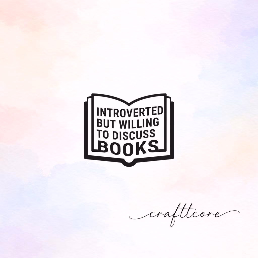 Introverted Book Lover SVG | Reading Shirt Design, Cricut Cut File (Digital Download)