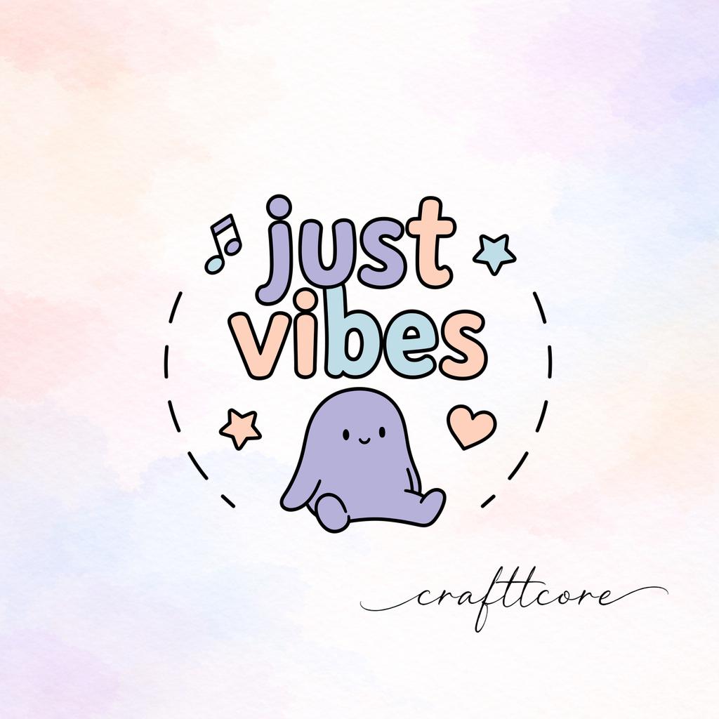 Blob Character SVG | Pastel Music Notes, Stars, Hearts (Digital Download)