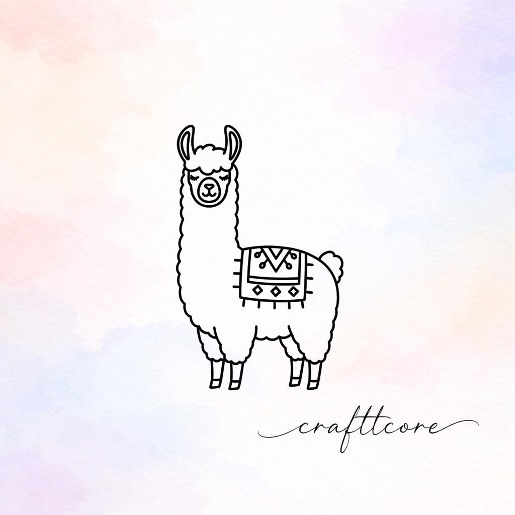 Western Llama Design SVG | Boho Llama PNG (Digital Download)