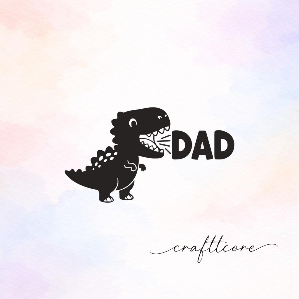 Dinosaur Dad SVG | Playful Dino Cut File for Father's Day (Digital Download)