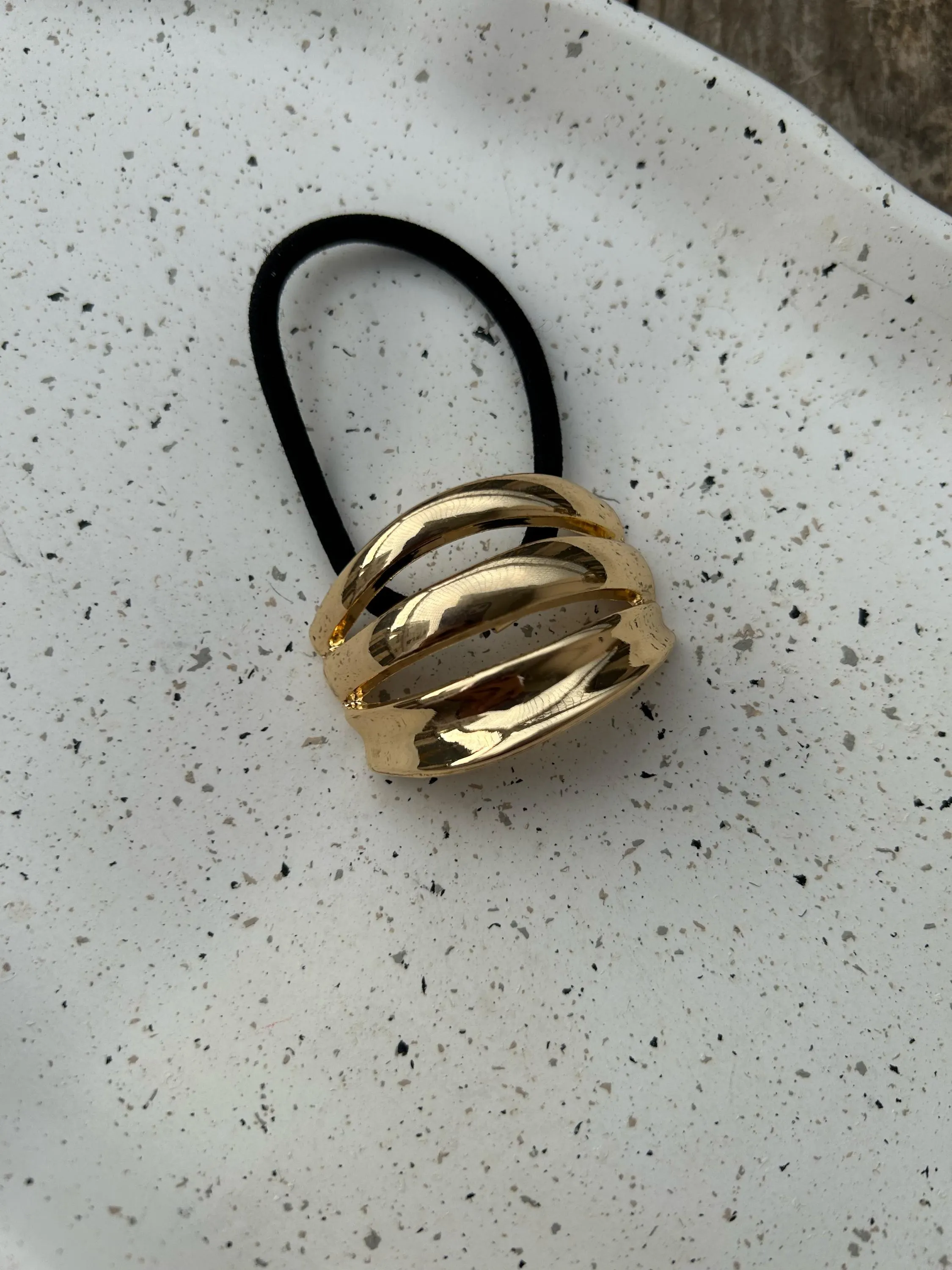 Glossy Dome Pony Cuffs, Metal Elastic Ponytail Holder, Trendy Gold Hair Ties, Pinterest Hair Ties, Knot Metal Pony Cuffs, Gift For Her