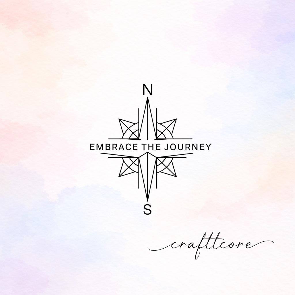 Geometric Compass Rose SVG | Modern Cut File, Wall Art Printable (Digital Download)
