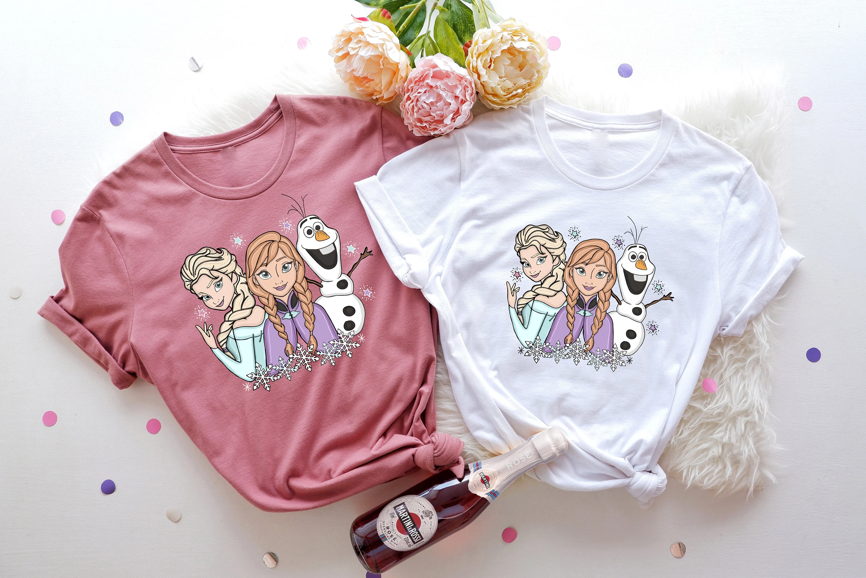 Frozen Elsa and Olaf PNG, Sublimation Design for Shirts, Digital Download, Birthday Party DIY, Instant Print File, Frozen Friends Graphics
