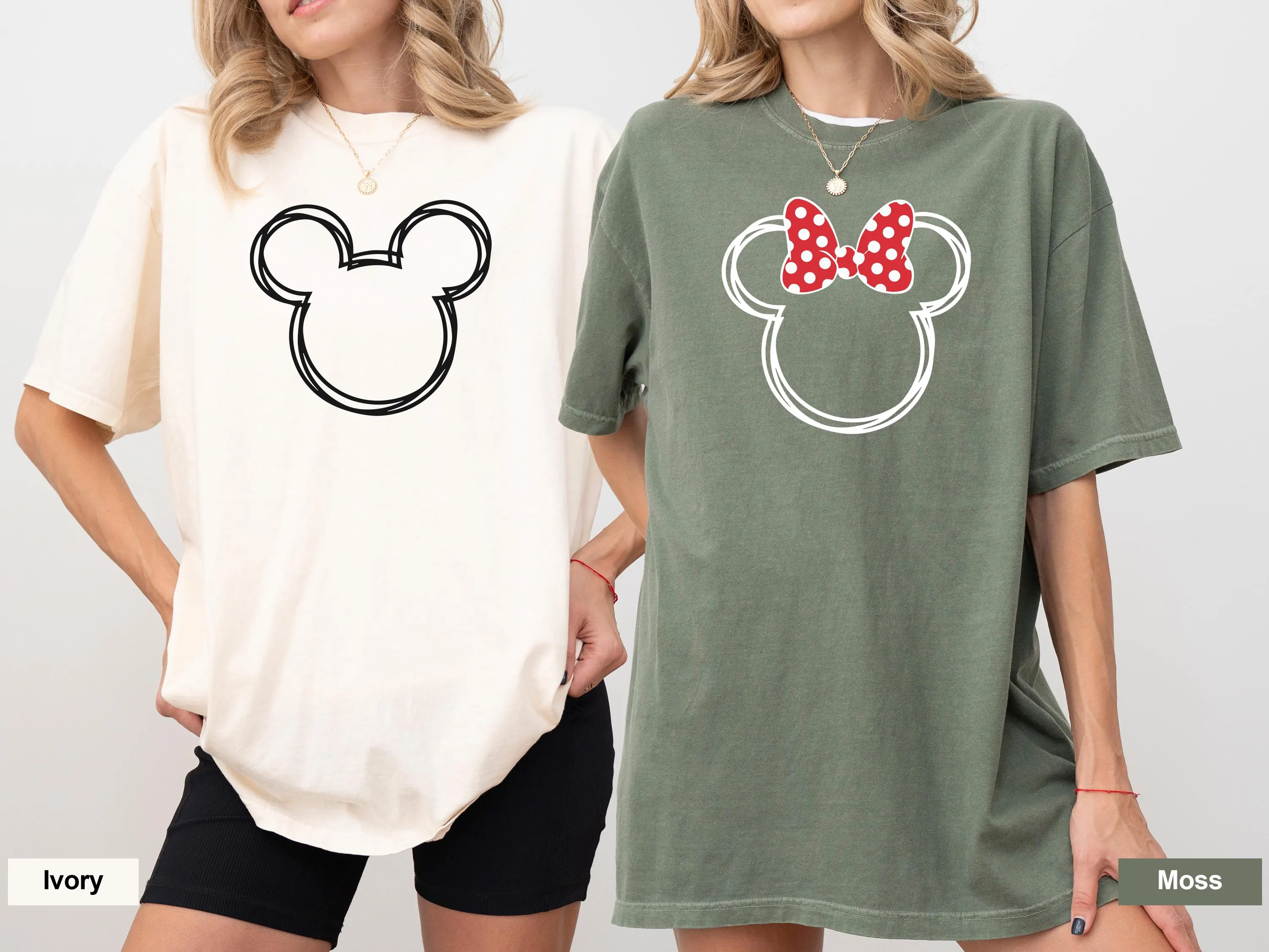 Mickey Minnie Head SVG • Mouse Ears SVG • Disney Style Ears • Minnie Bow SVG • Matching Shirt Design • Cricut File • Pocket Mickey Minnie