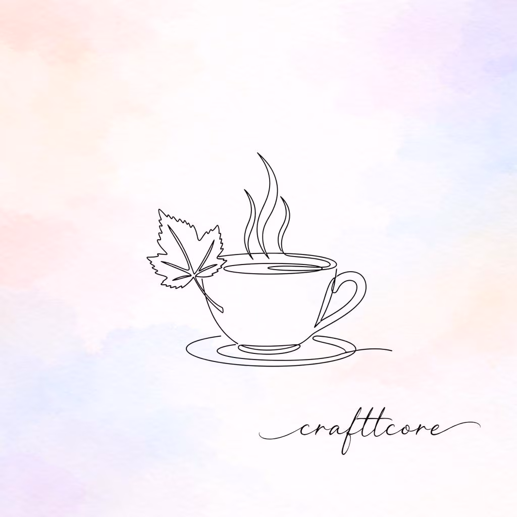 Cozy Teacup Leaf SVG | Botanical Mug, Autumn Tea Decal (Digital Download)