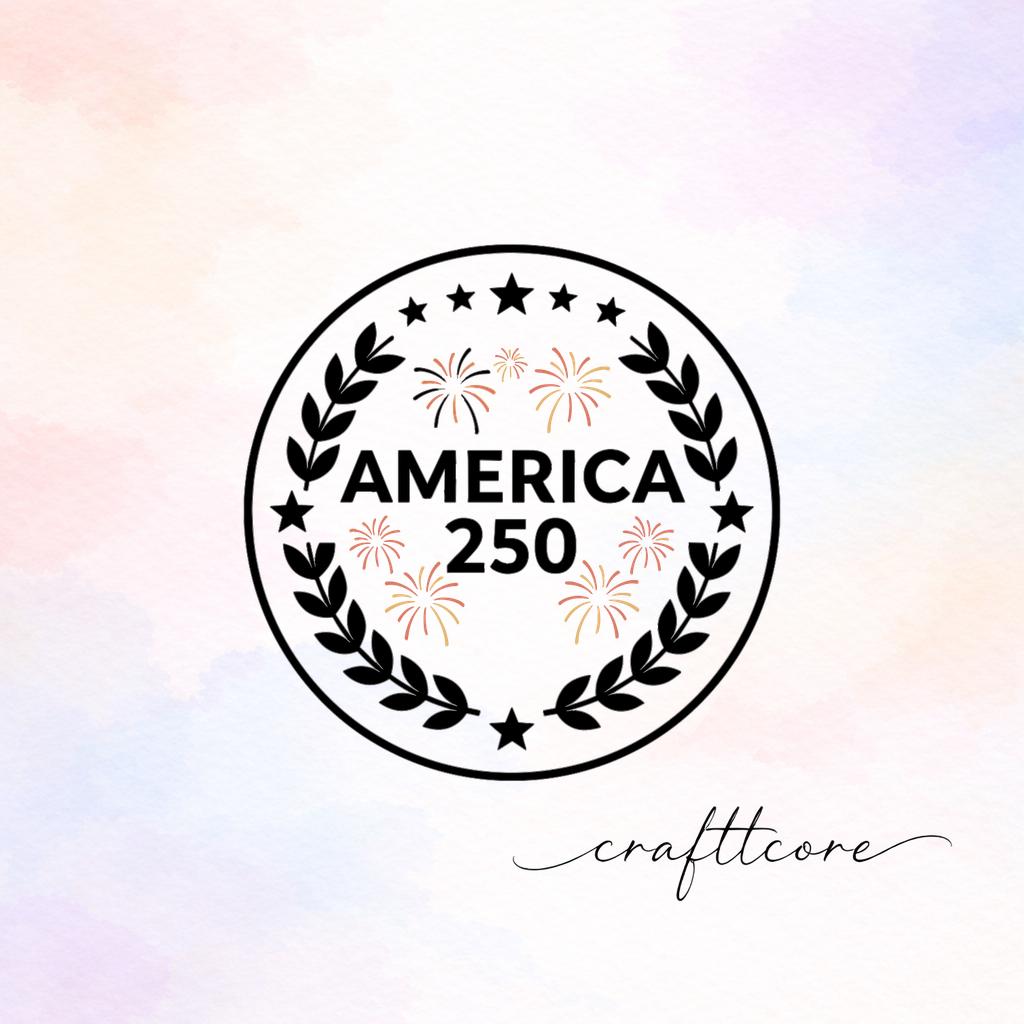 250th Anniversary Badge SVG | Patriotic Laurel Wreath Emblem (Digital Download)