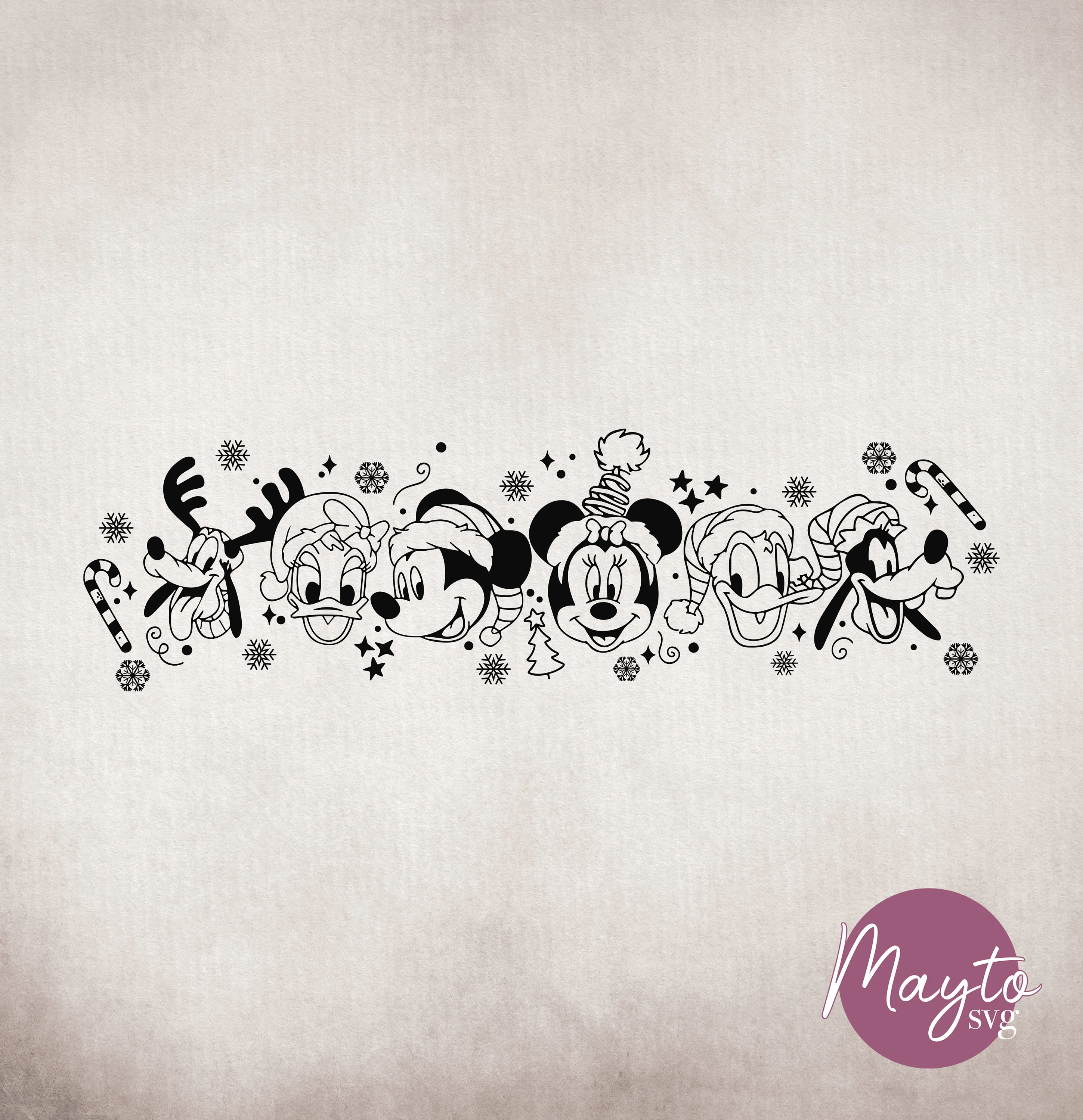 Christmas Mouse Friends SVG PNG: Holiday Shirt Design (Digital Download)