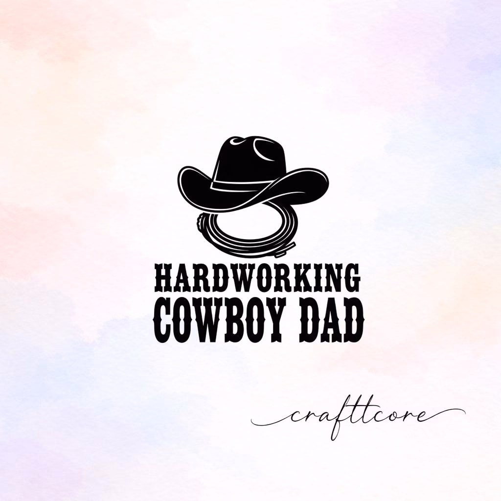 Cowboy Dad SVG | Father's Day Cut File, Western Dad Design (Digital Download)