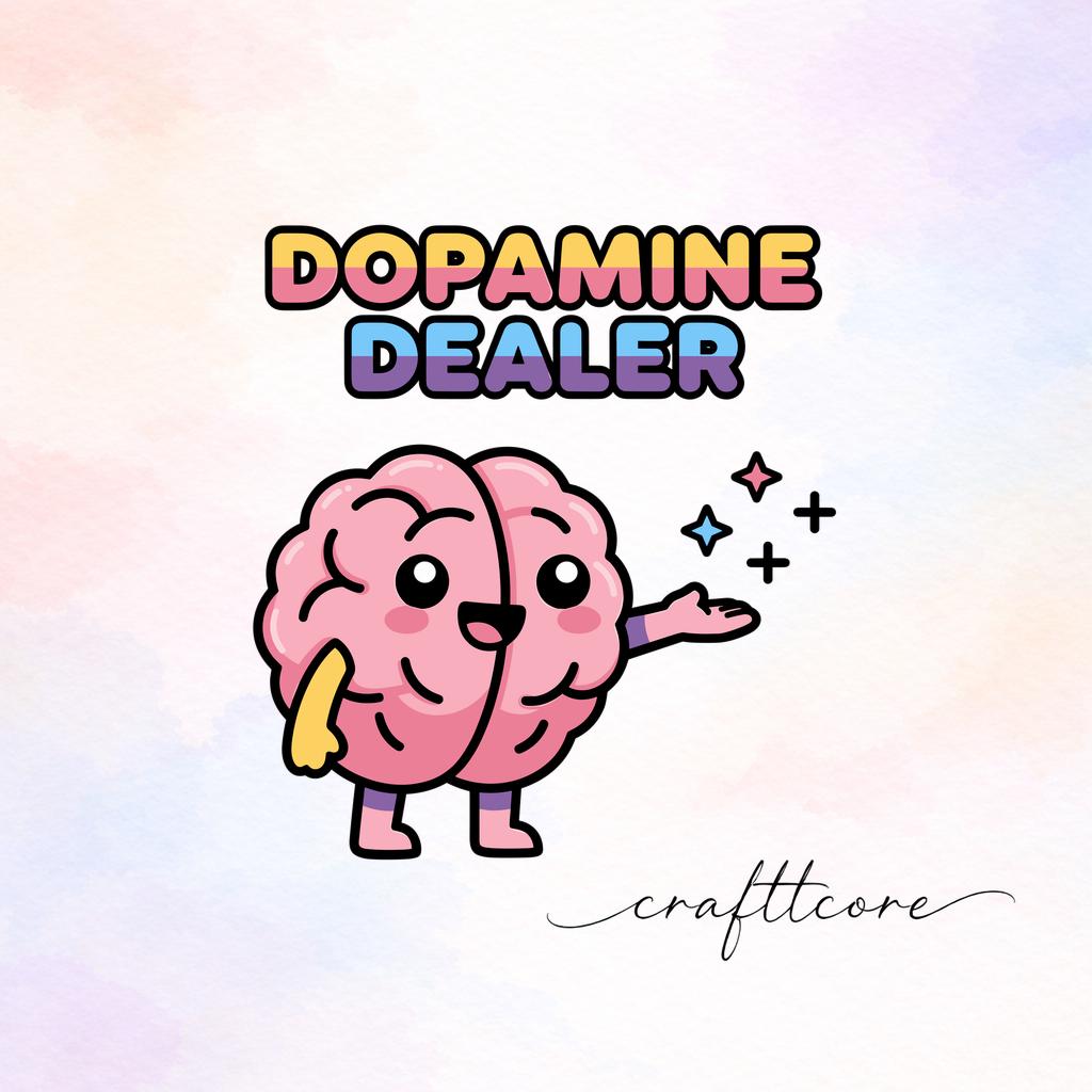 Dopamine Dealer SVG | Mental Health Shirt Design, Therapy Humor (Digital Download)