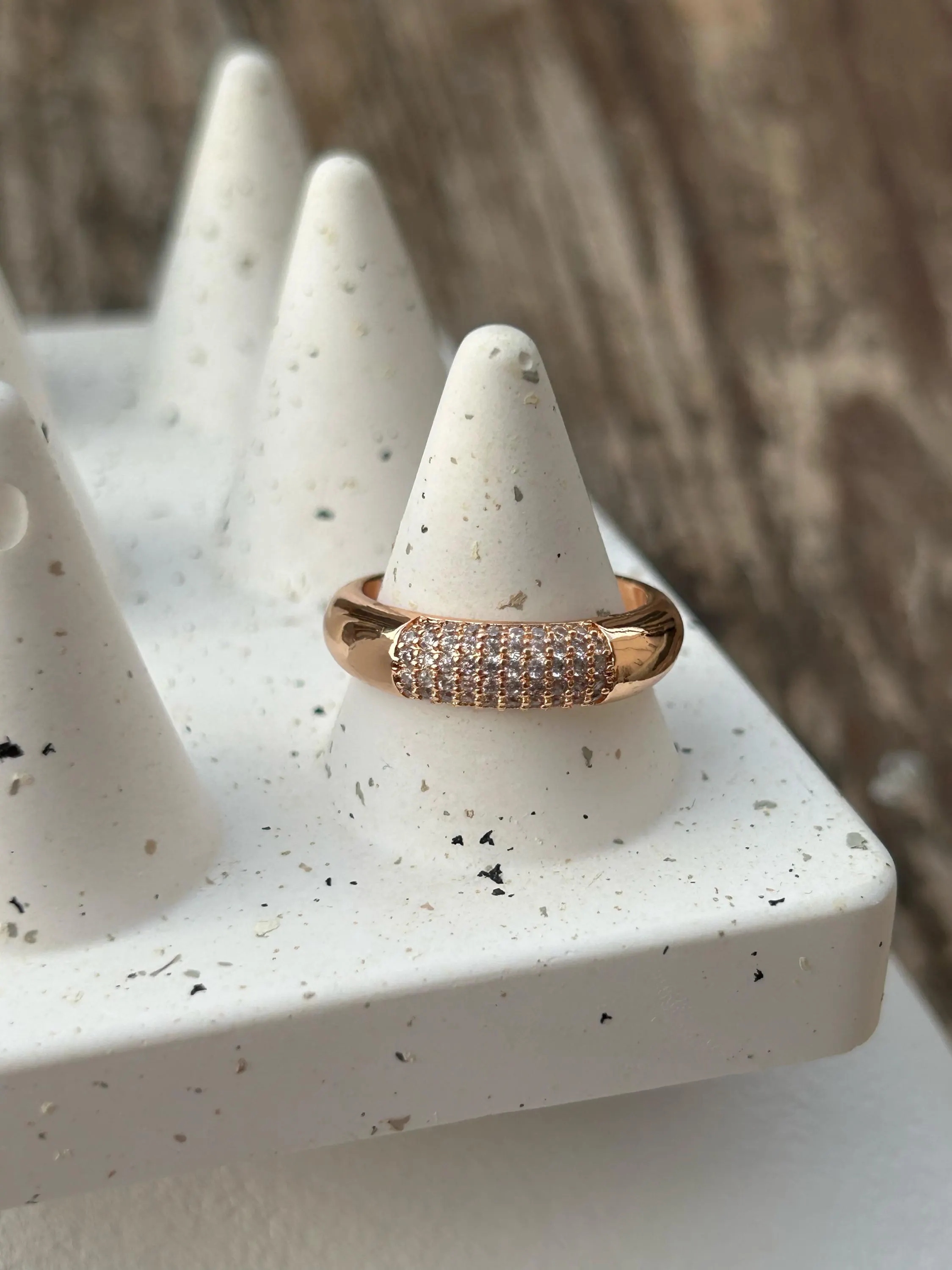 Minimalist Gold Ring, Gold Pave Zircon Ring, Gold Bold Ring, Pave Gold Ring, Dainty Jewelry Ring, Perfect For Everyday Ring, Gift For Her,